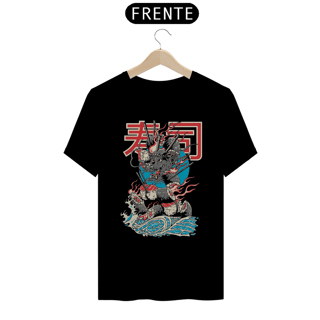 Camiseta Dragão Sushi Estampa Japonesa 