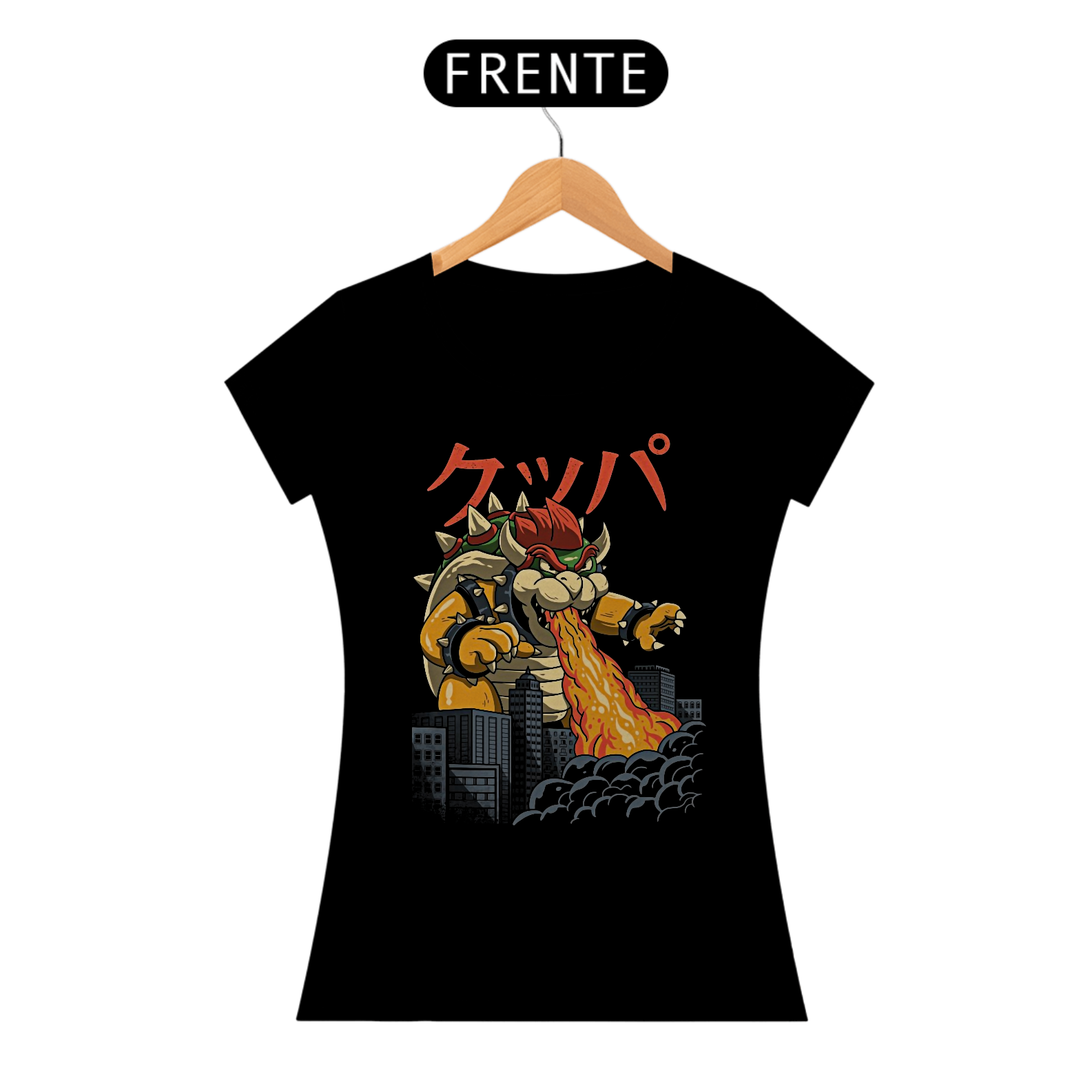 Camiseta Feminina Bowzilla Estampa Japonesa 