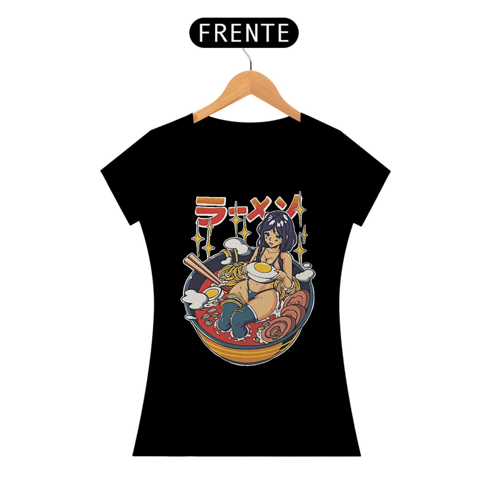 Camiseta Feminina Mulher do Lamen Estampa Japonesa 