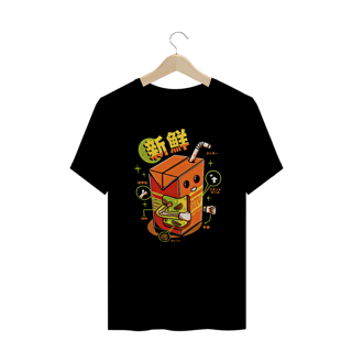 Camiseta Plus Size Anatomia do Suco Estampa Japonesa