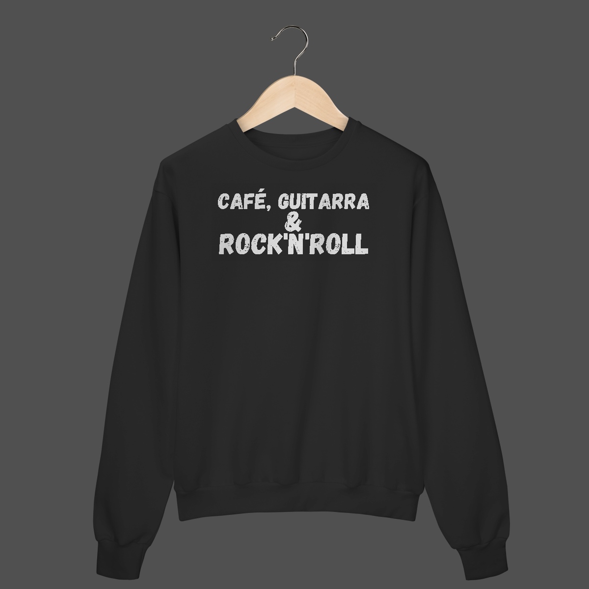 Moletom Fechado Prime | Café, Guitarra & Rock'N'Roll