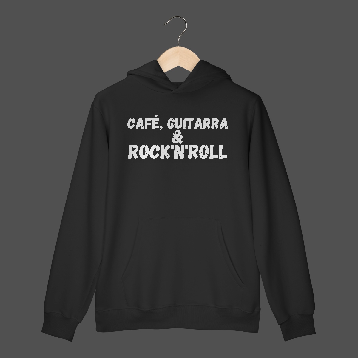 Moletom Canguru Prime | Café, Guitarra & Rock