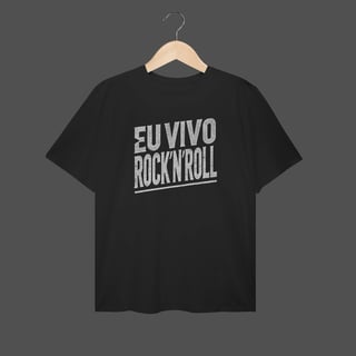 Camiseta Plus Size | Eu Vivo Rock'N'Roll