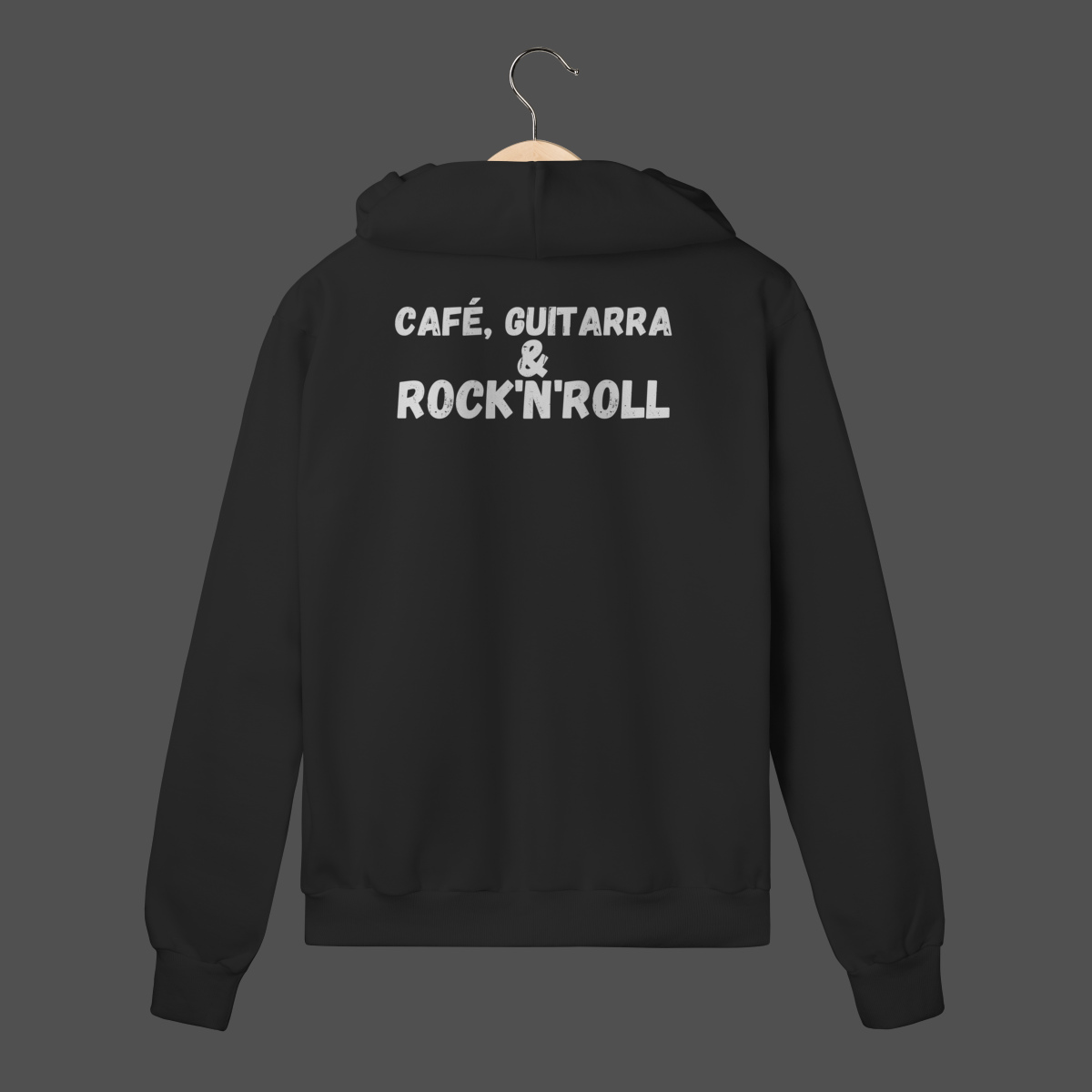 Moletom C/ Zíper Prime | Café, Guitarra & Rock