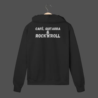 Moletom C/ Zíper Prime | Café, Guitarra & Rock