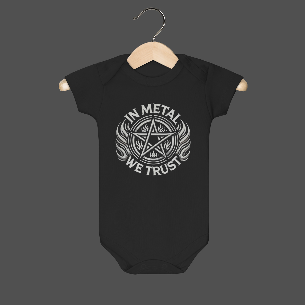 Nome do produto: Body Infantil | In Metal We Trust