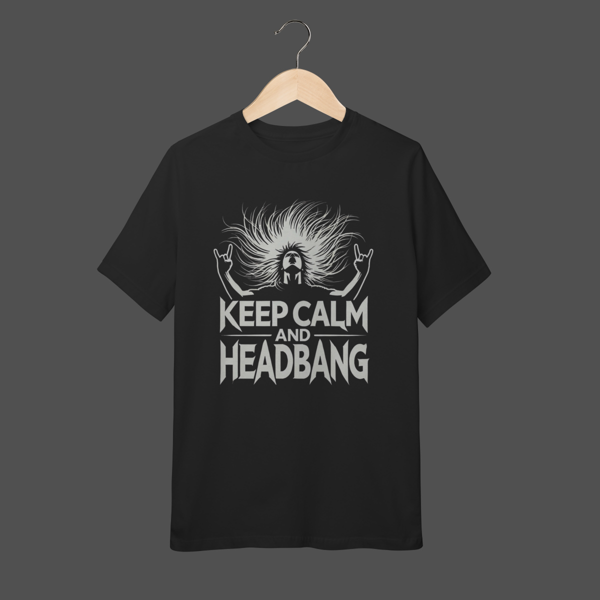 Camiseta Infantil (10 a 14) | Keep Calm And HeadBang