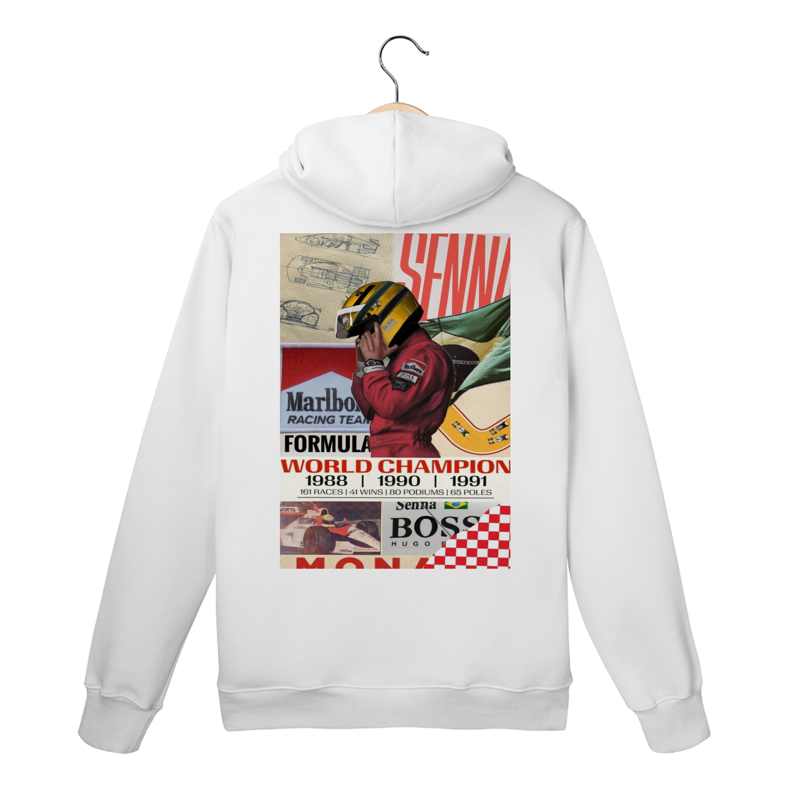 Nome do produto: Moletom Ayrton Senna c/ capuz