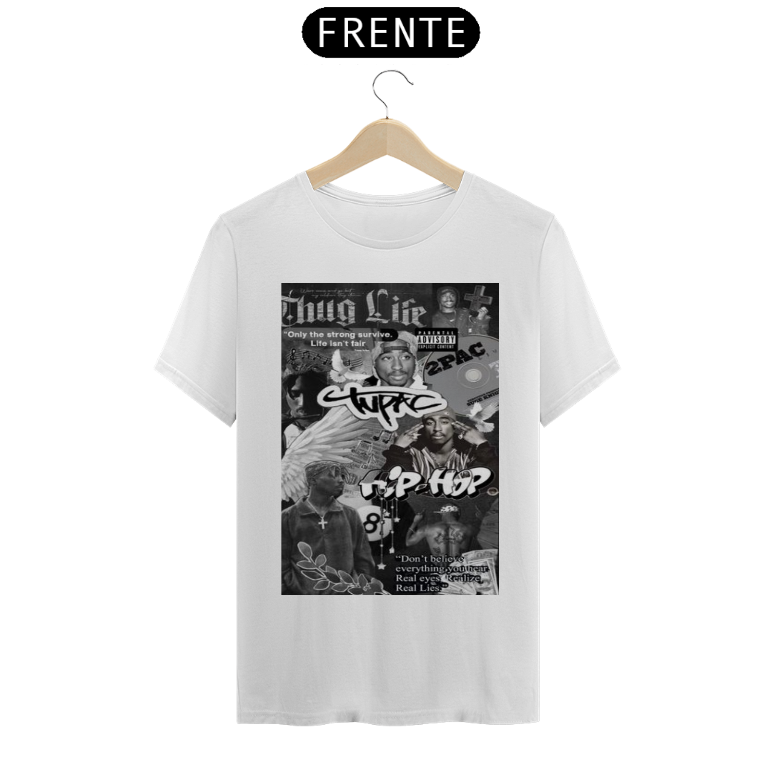 Nome do produto: Camiseta 2Pac unissex