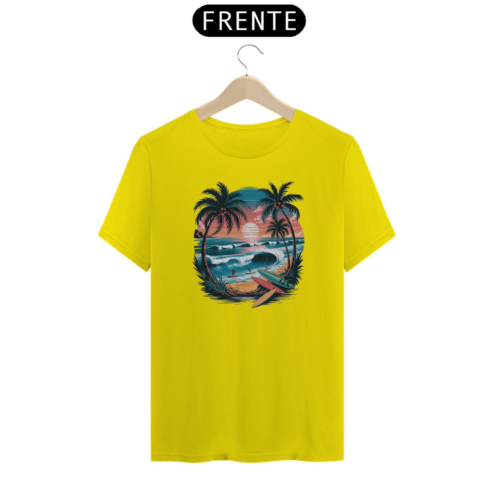 Nome do produto: T-Shirt Quality Estampa Surf Palmeiras Sol Verão 