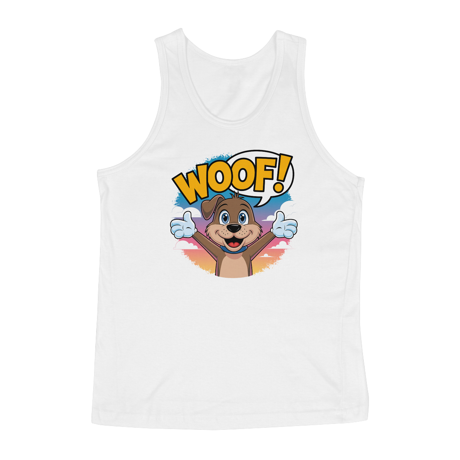 Nome do produto: Regata Masculina Quality Estampa Cao Woof