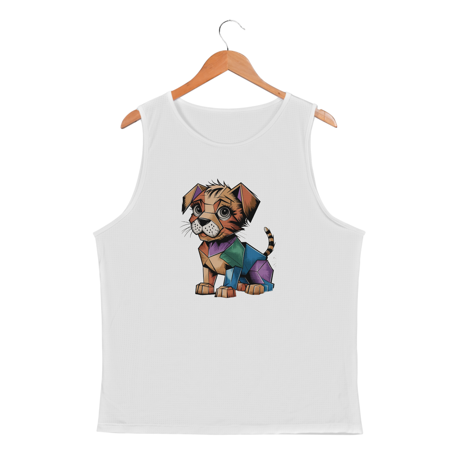 Nome do produto: Regata Masculina Sport Dry UV Estampa Gato Cubismo