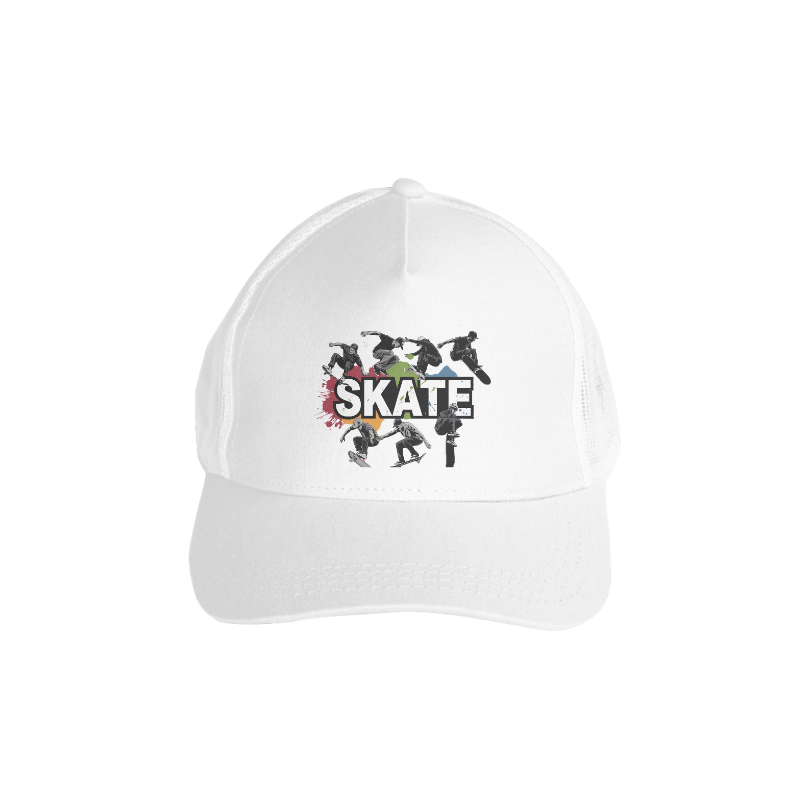 Nome do produto: Boné Americano Com Tela Estampa Skate Manobras