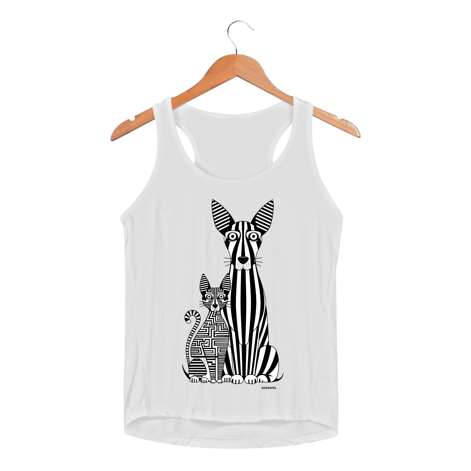 Nome do produto: Regata Feminina Sportv Dry UV Estampa Gato Cão 