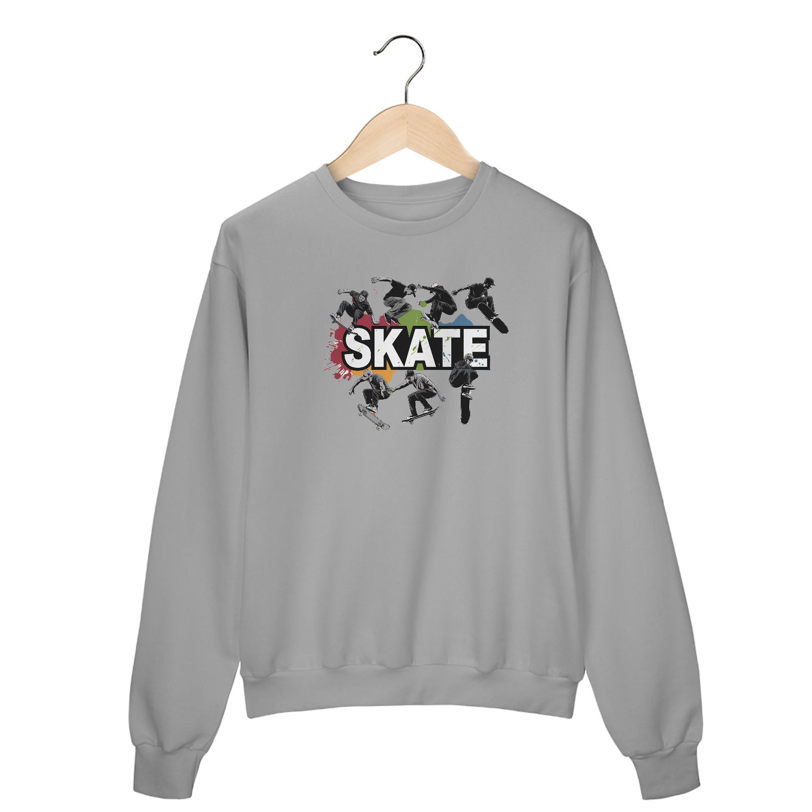 Nome do produto: Moletom Fechado Estampa Skate Manobras