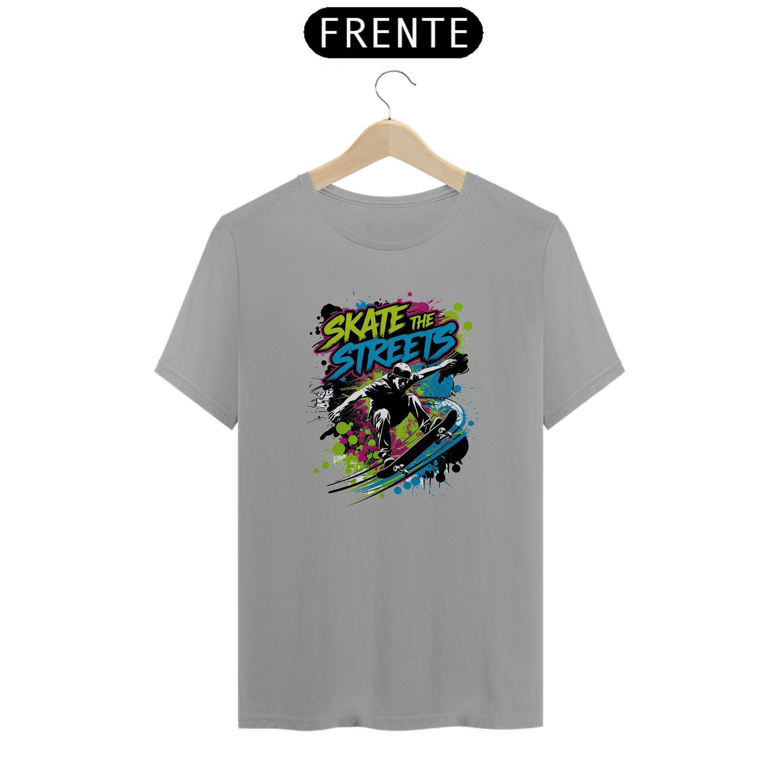 Nome do produto: T-Shirt Quality Estampa Skate no AR