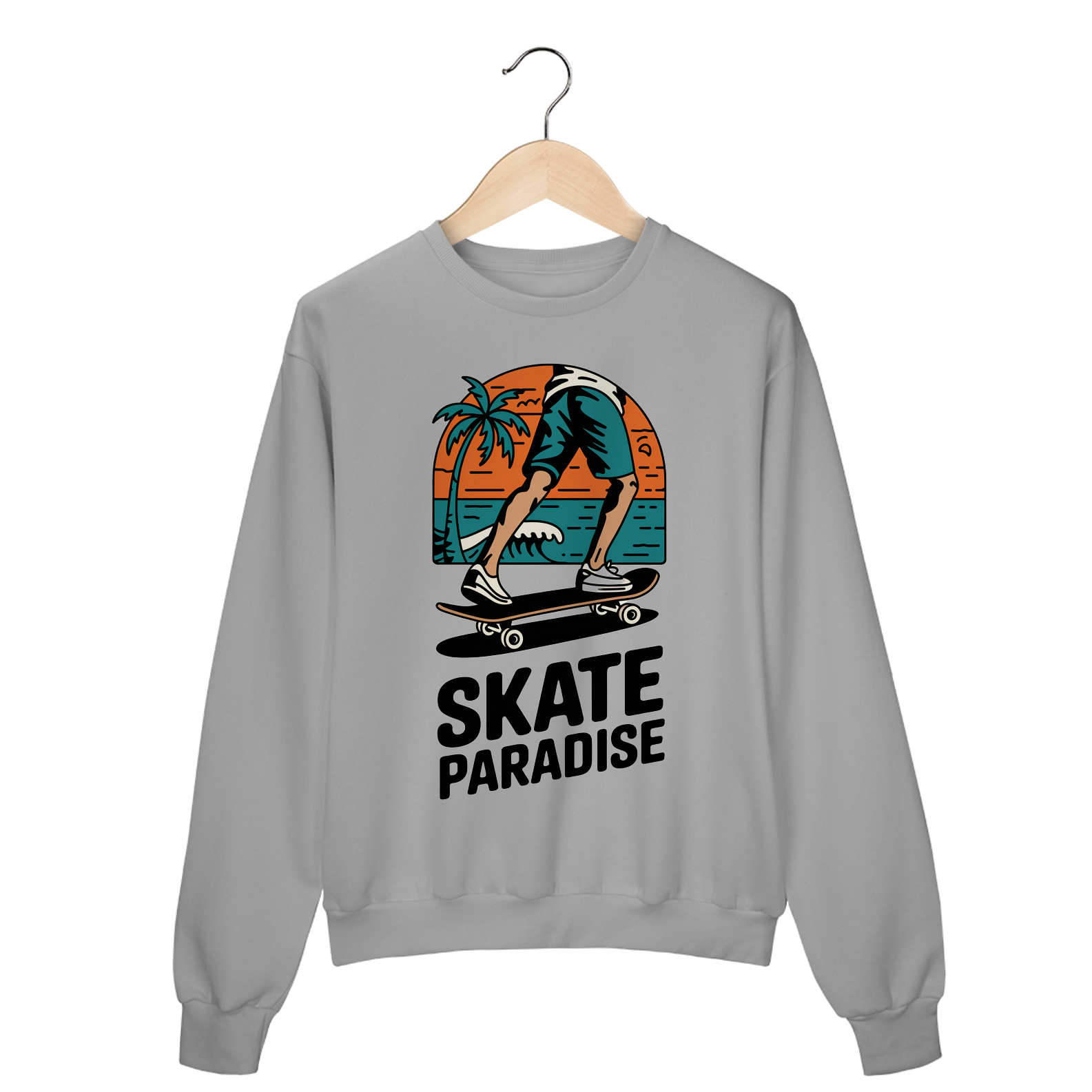 Nome do produto: Moletom Fechado Estampa Skate Paradise