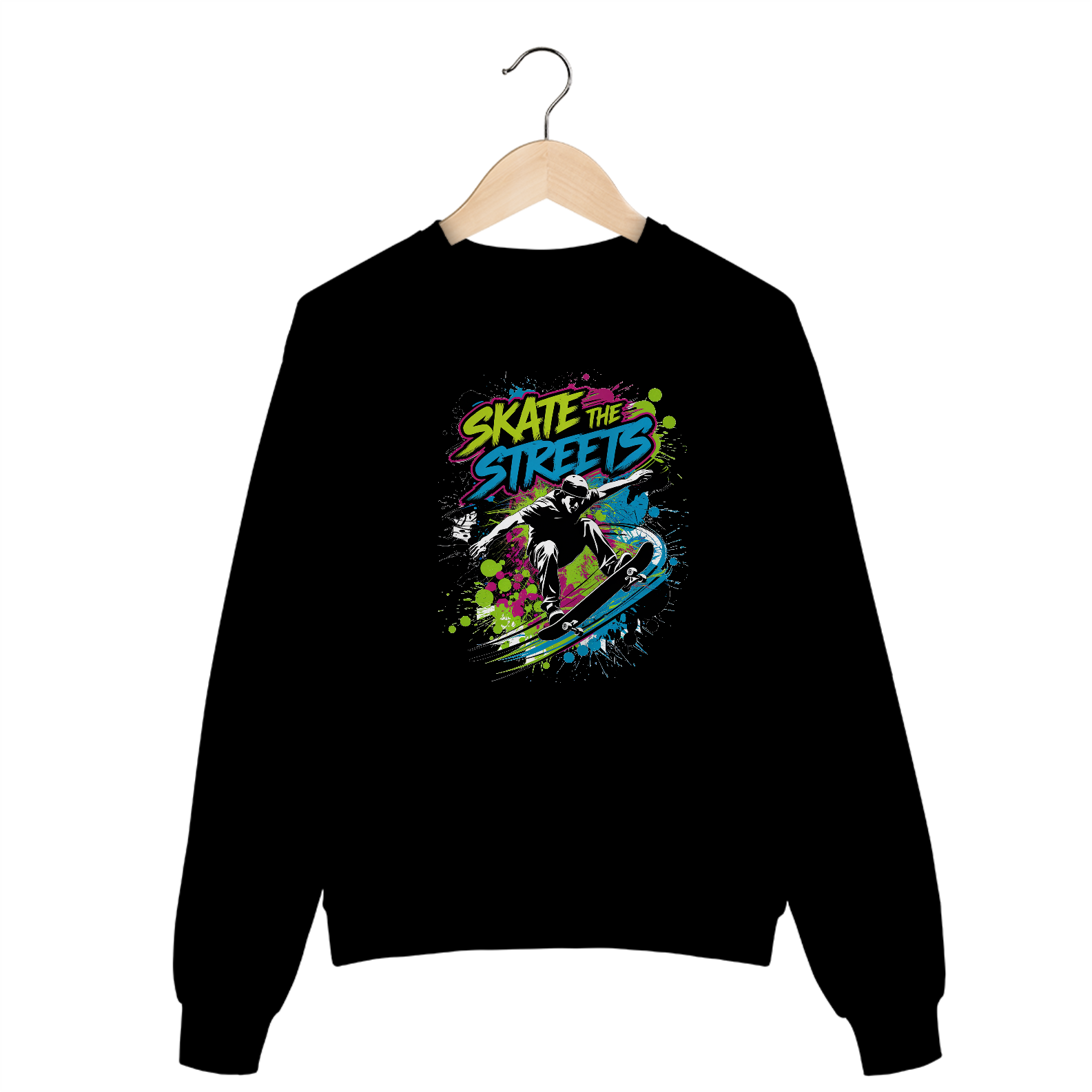 Nome do produto: Moletom Fechado Estampa Skate no Ar