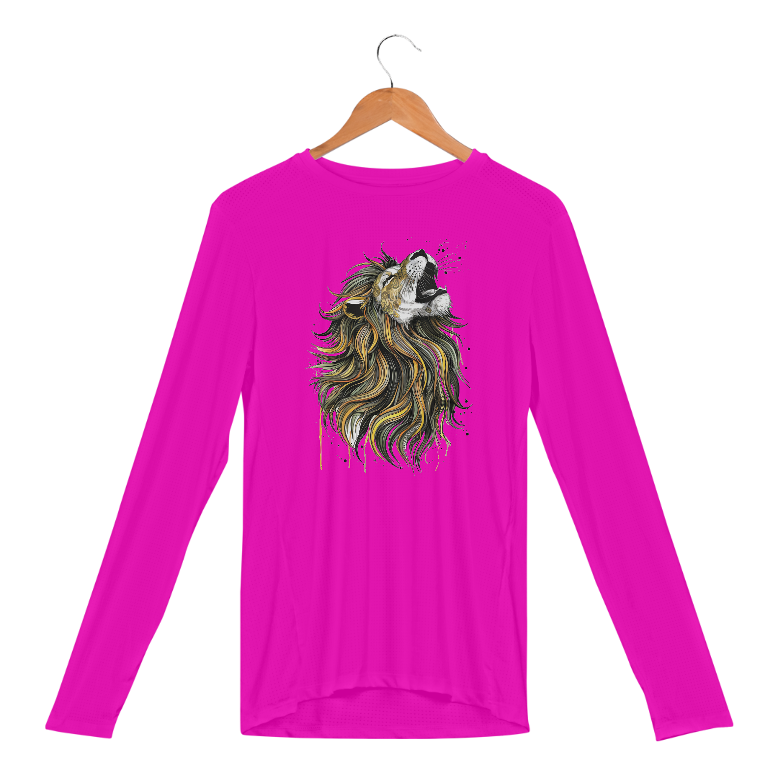 Nome do produto: Camisa Manga Longa Sport Dry UV Estampa Leão Juba