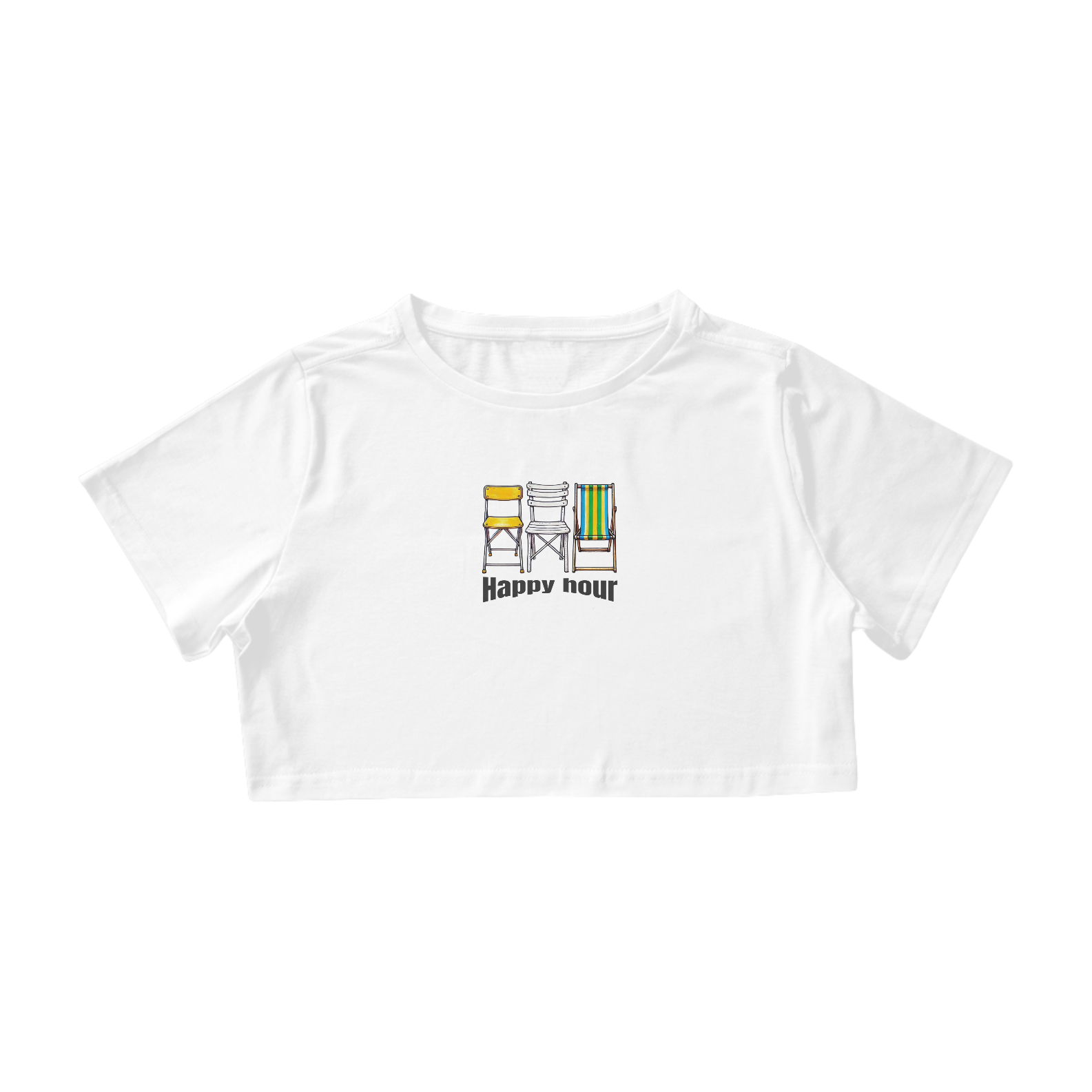 Nome do produto: Cropped das Cadeiras: Nostalgia e Estilo no Mesmo Lugar 