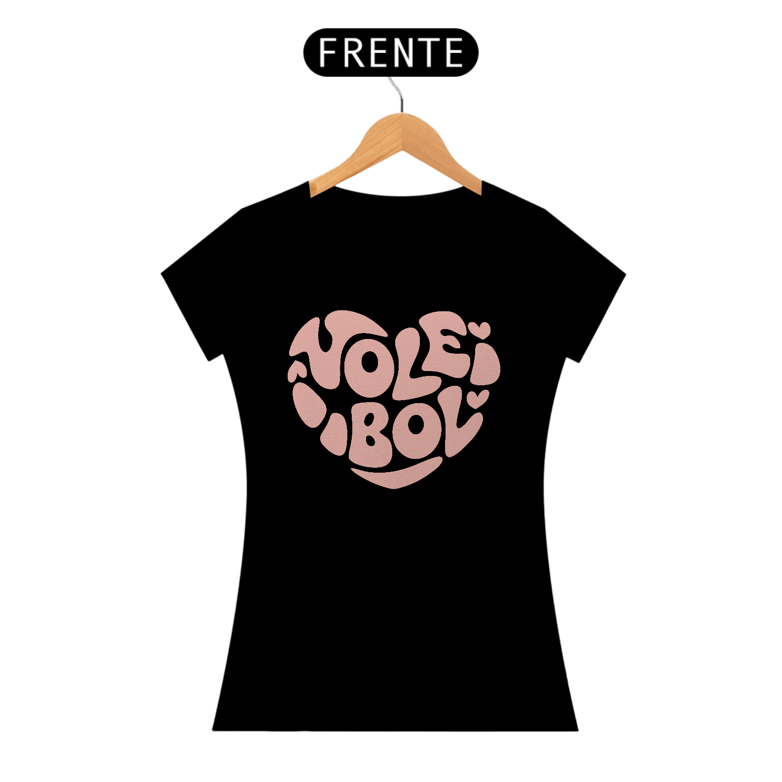 Camiseta Feminina de Voleibol – Estampa Coração