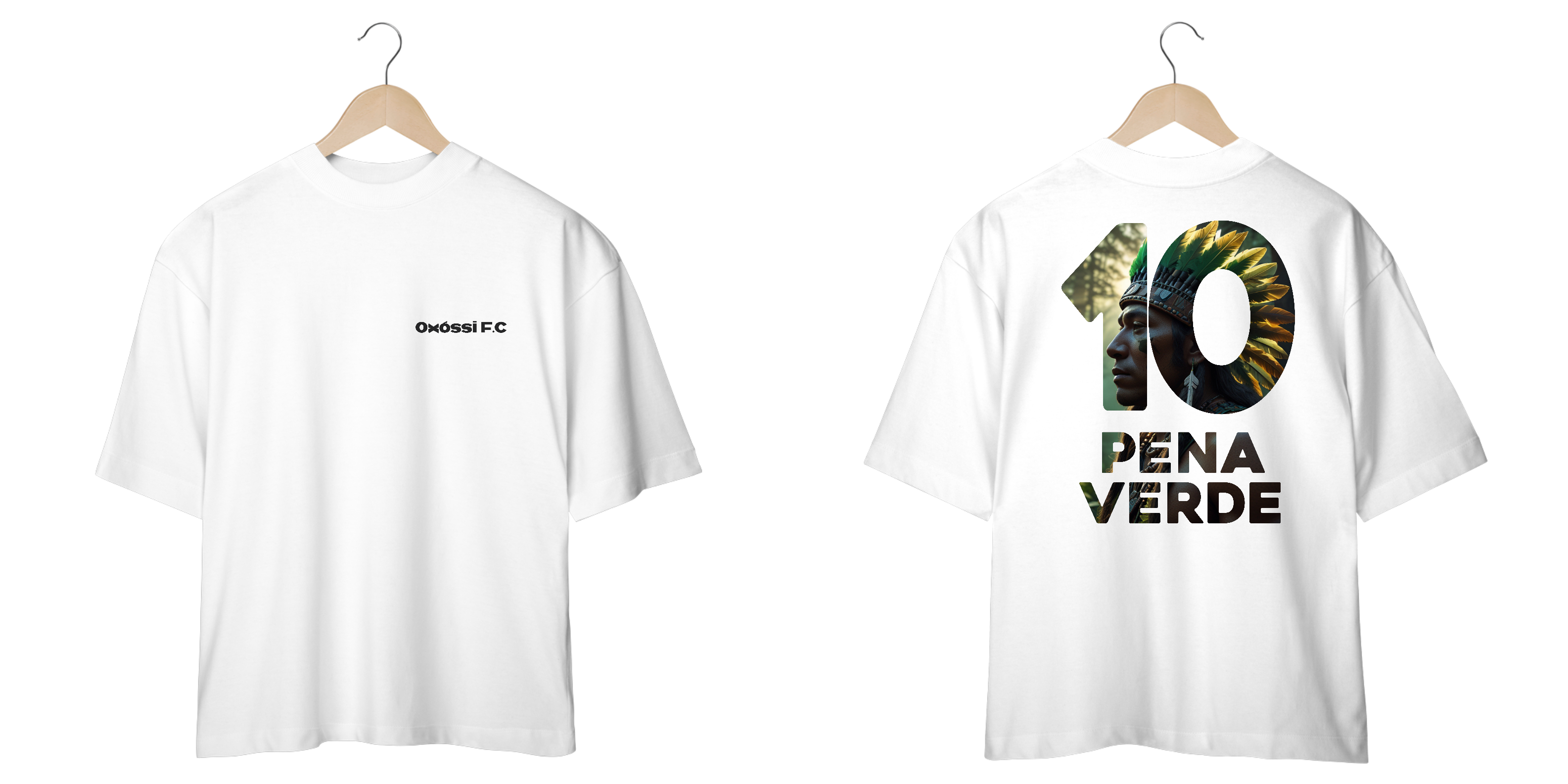 Nome do produto: Camiseta Oversized - Caboclo Pena Verde