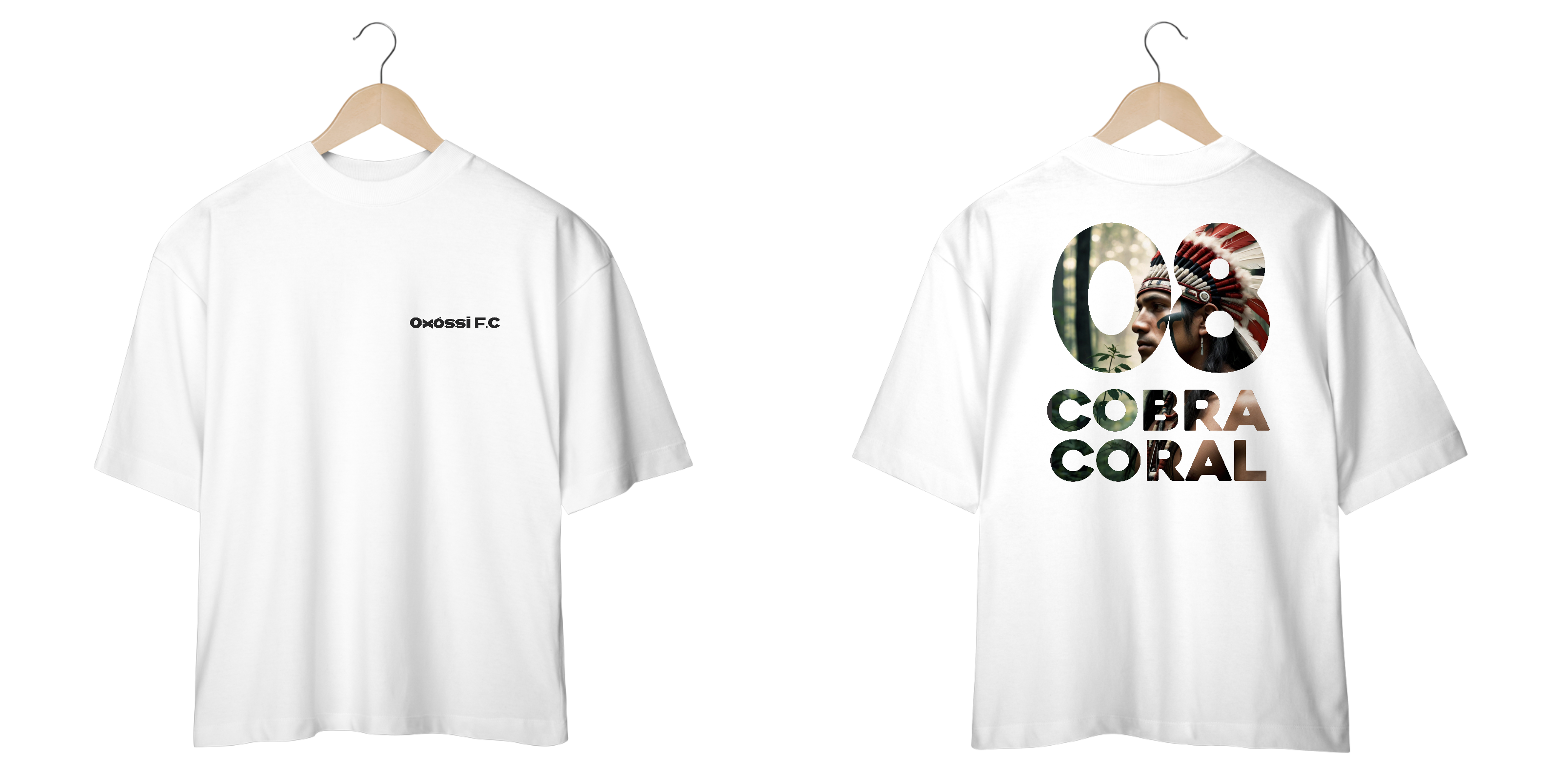 Nome do produto: Camiseta Oversized - Caboclo Cobra Coral