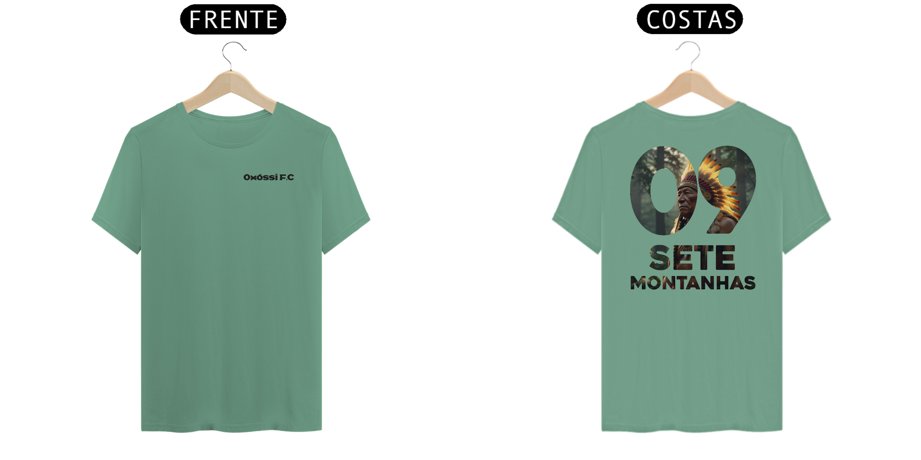 Nome do produto: T-Shirt Estonada - Pena Verde