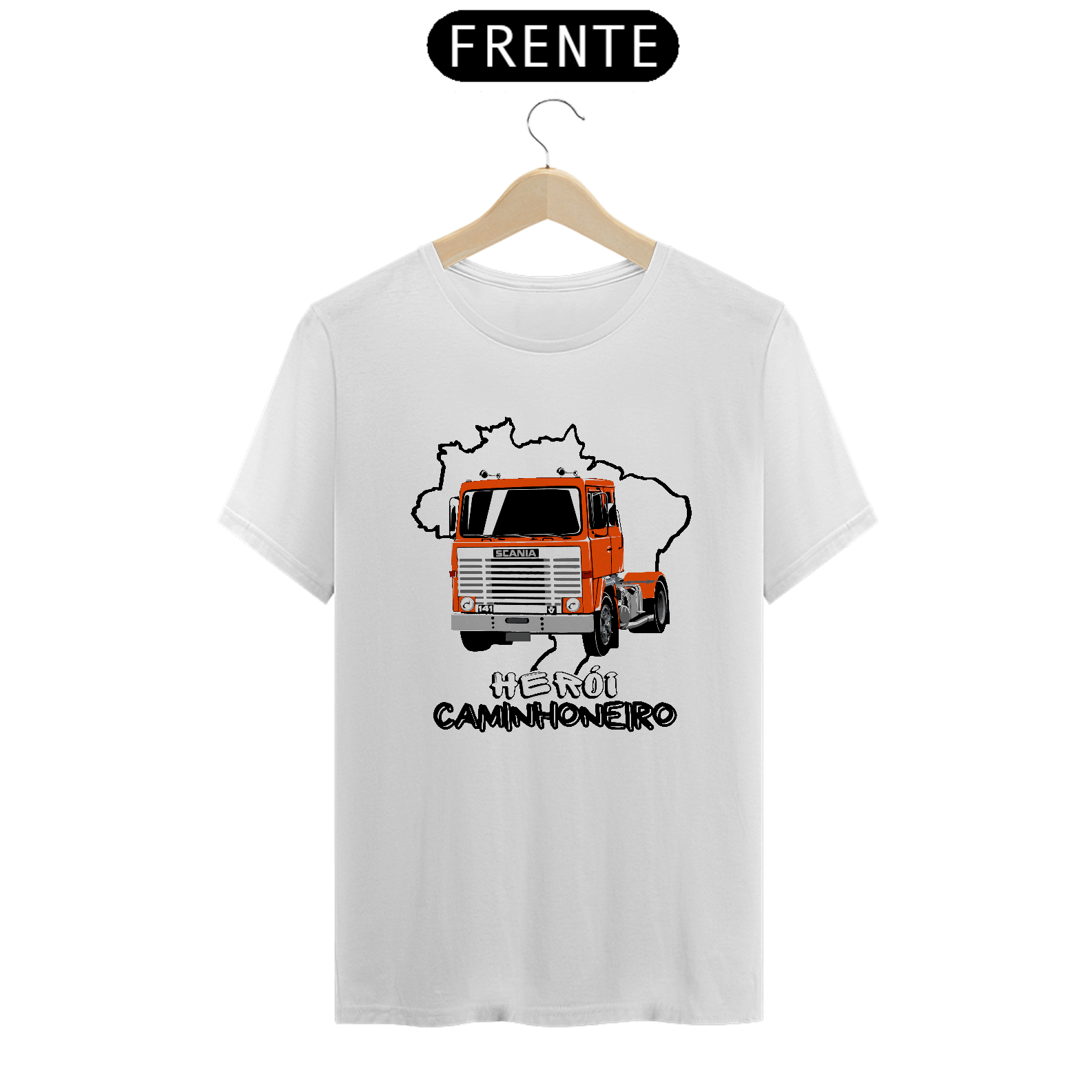 Nome do produto: Camiseta Herói Caminhoneiro Scania LK
