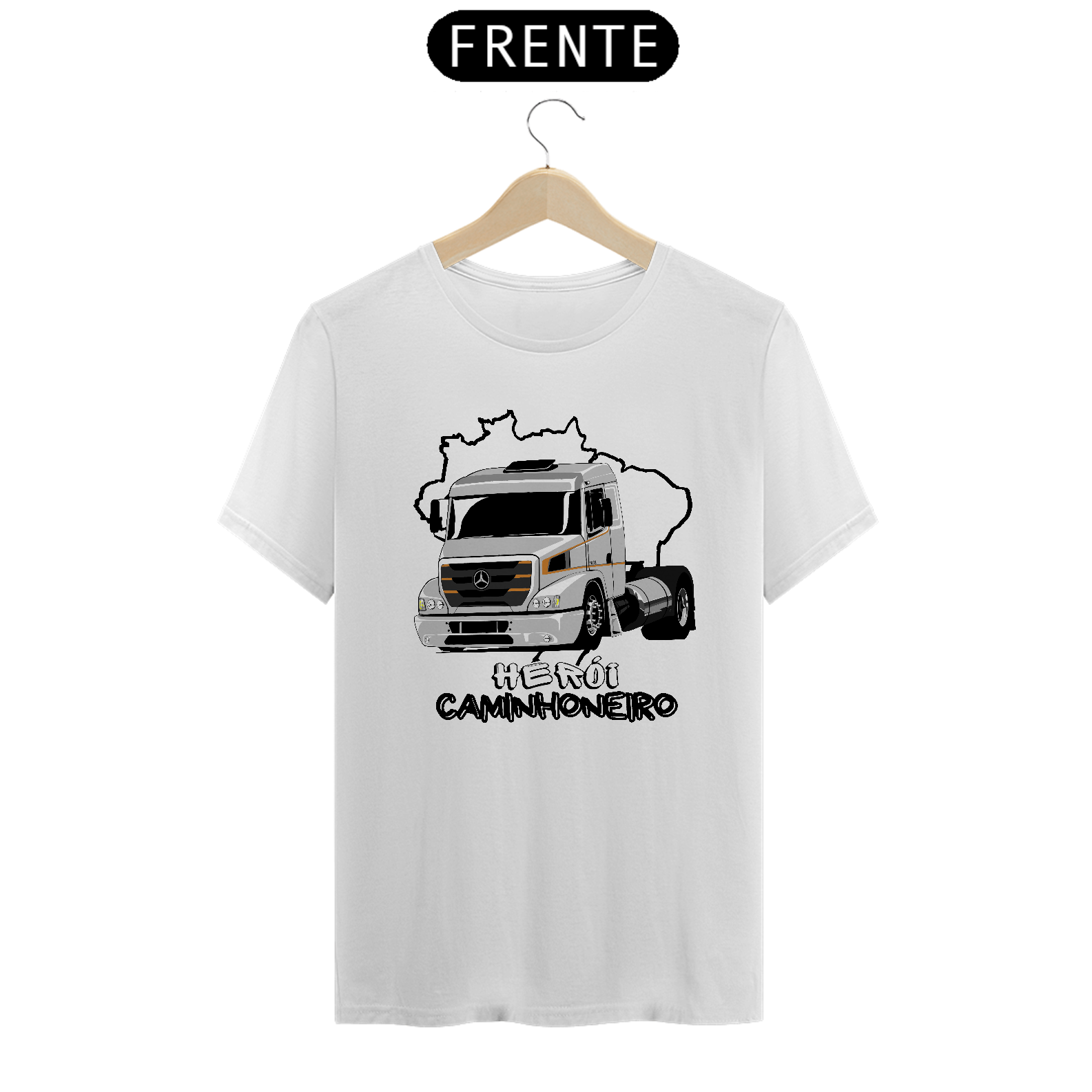 Nome do produto: Camiseta Herói Caminhoneiro MB 1635