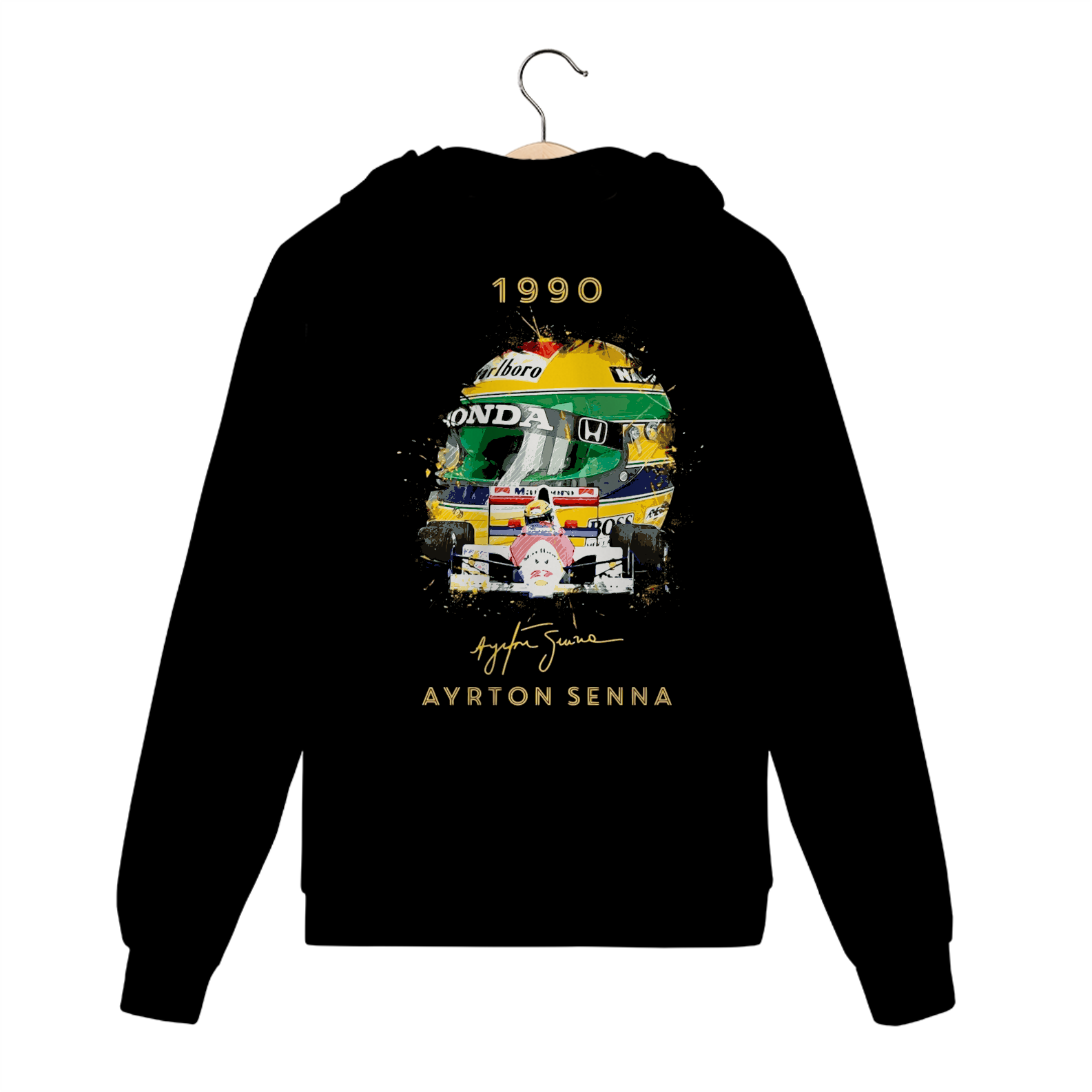 Nome do produto: Moletom Ayrton Senna (Estampa Traseira)