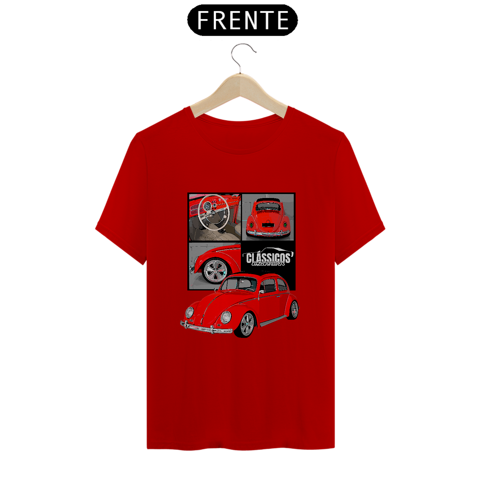 Camiseta Clássicos Fusca Vermelho