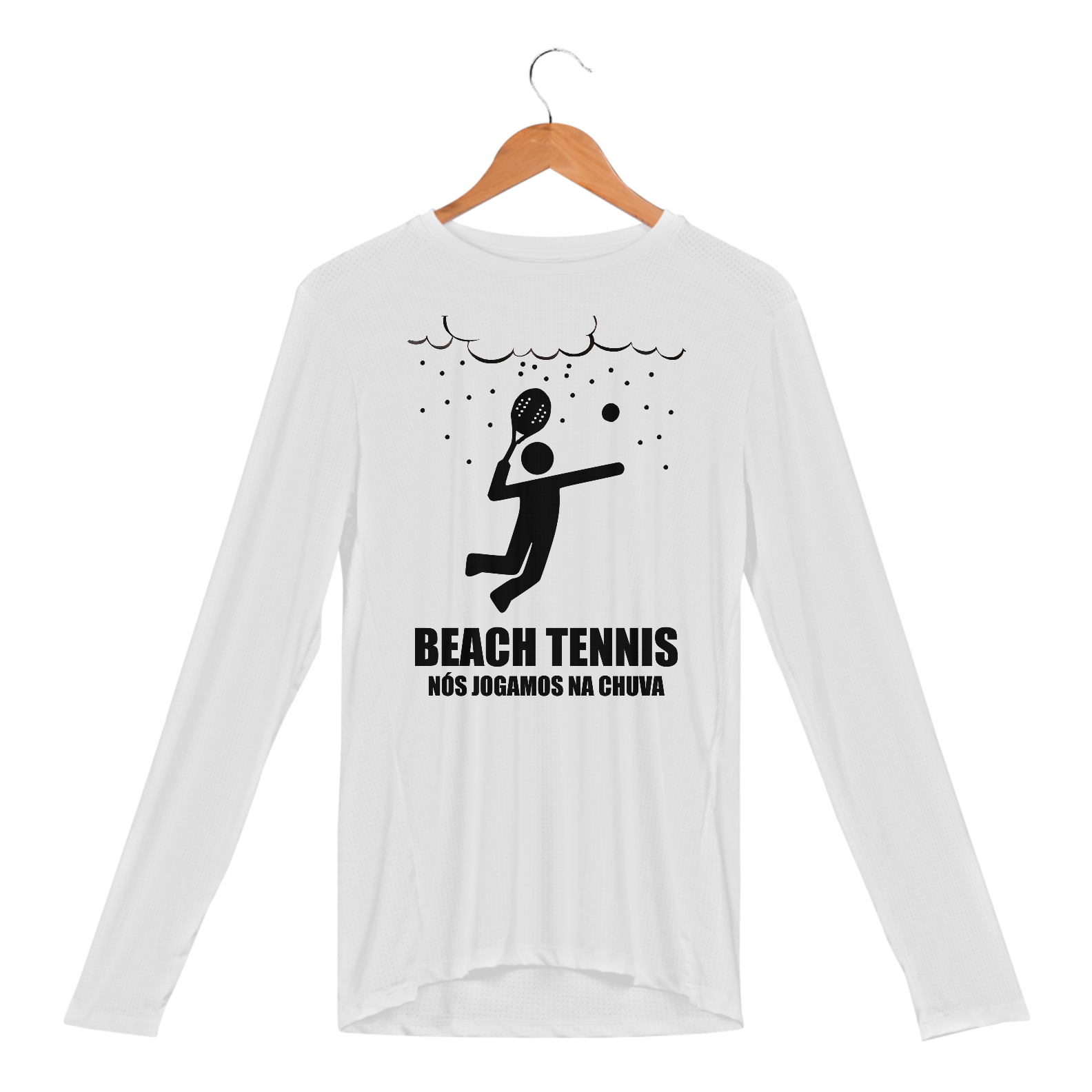 Nome do produto: Manga Longa Dry UV - Jogamos na Chuva (Preto)