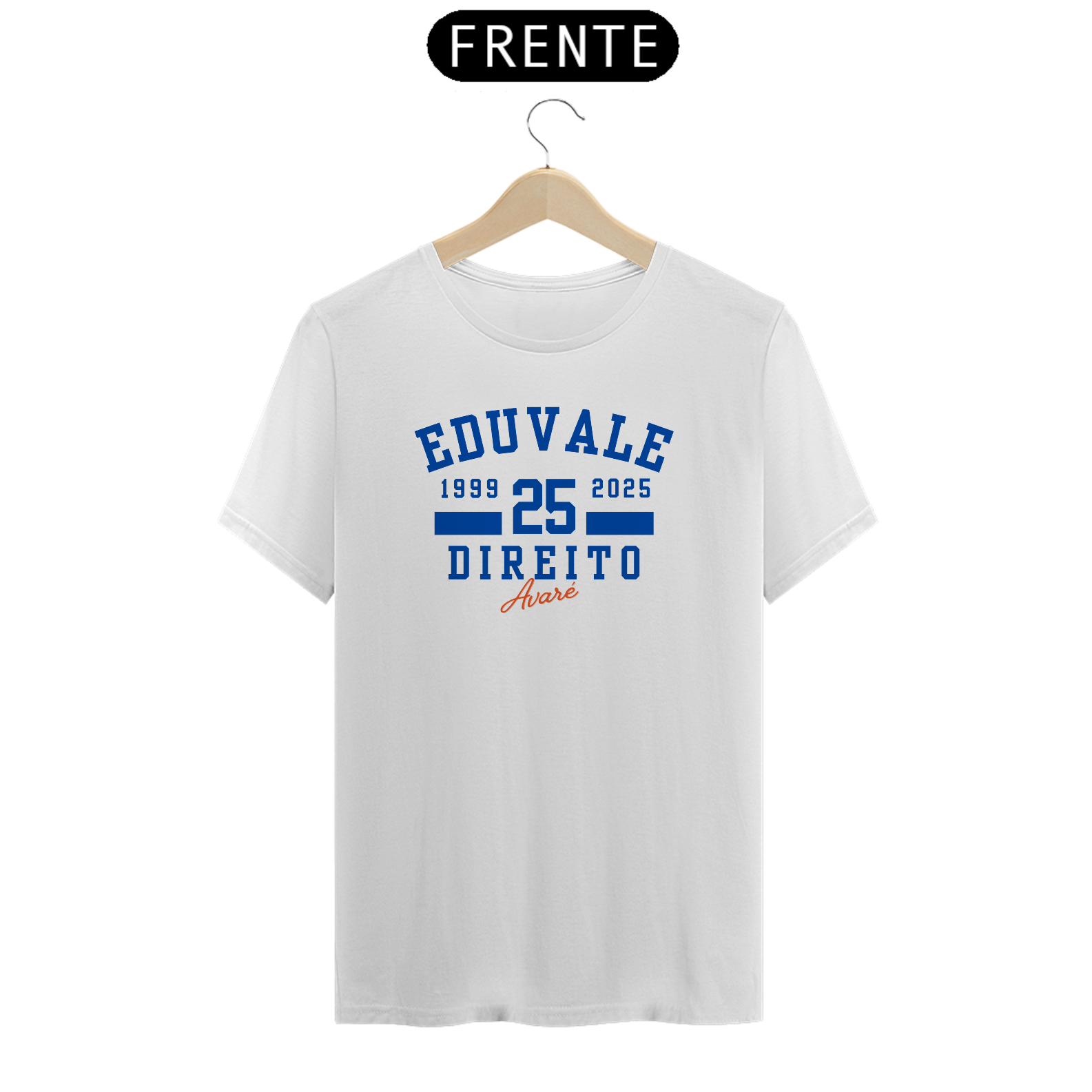 Nome do produto: Camiseta Eduvale Direito 25 anos