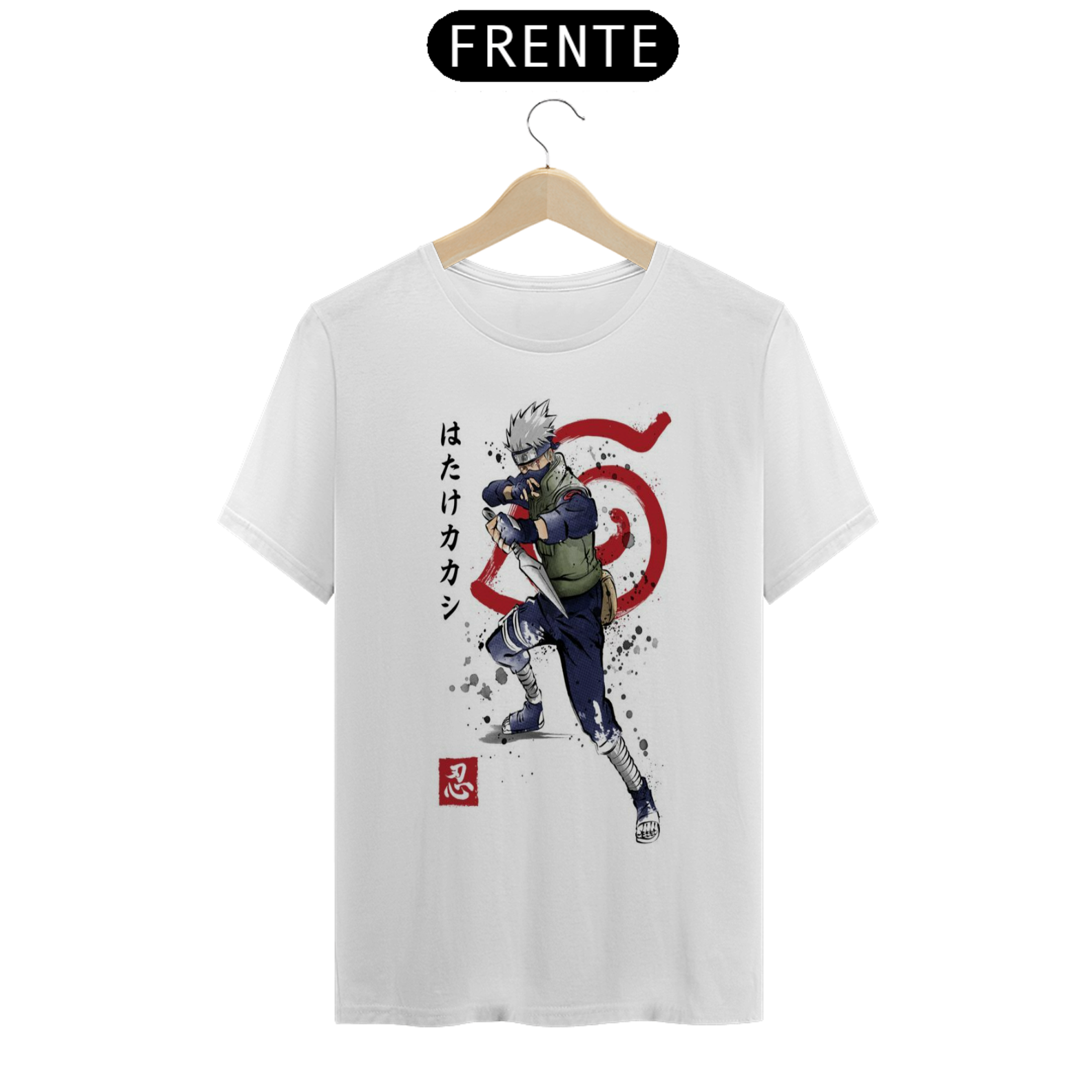 Nome do produto: Coleção de Camisetas Naruto - Personagem Kakashi Hatake