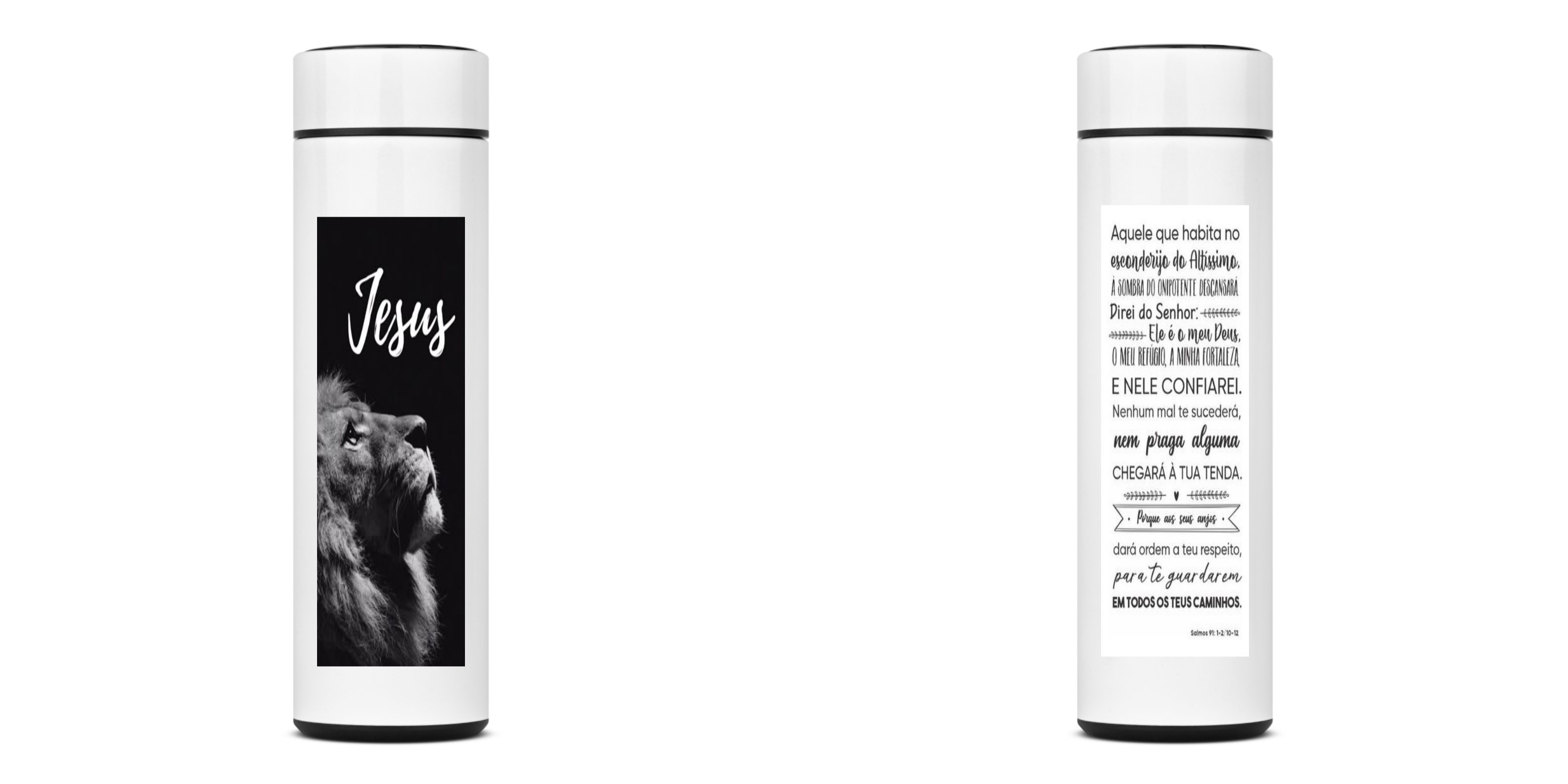 Nome do produto: Garrafa Térmica  Jesus - Salmo 91 edição Limitada 