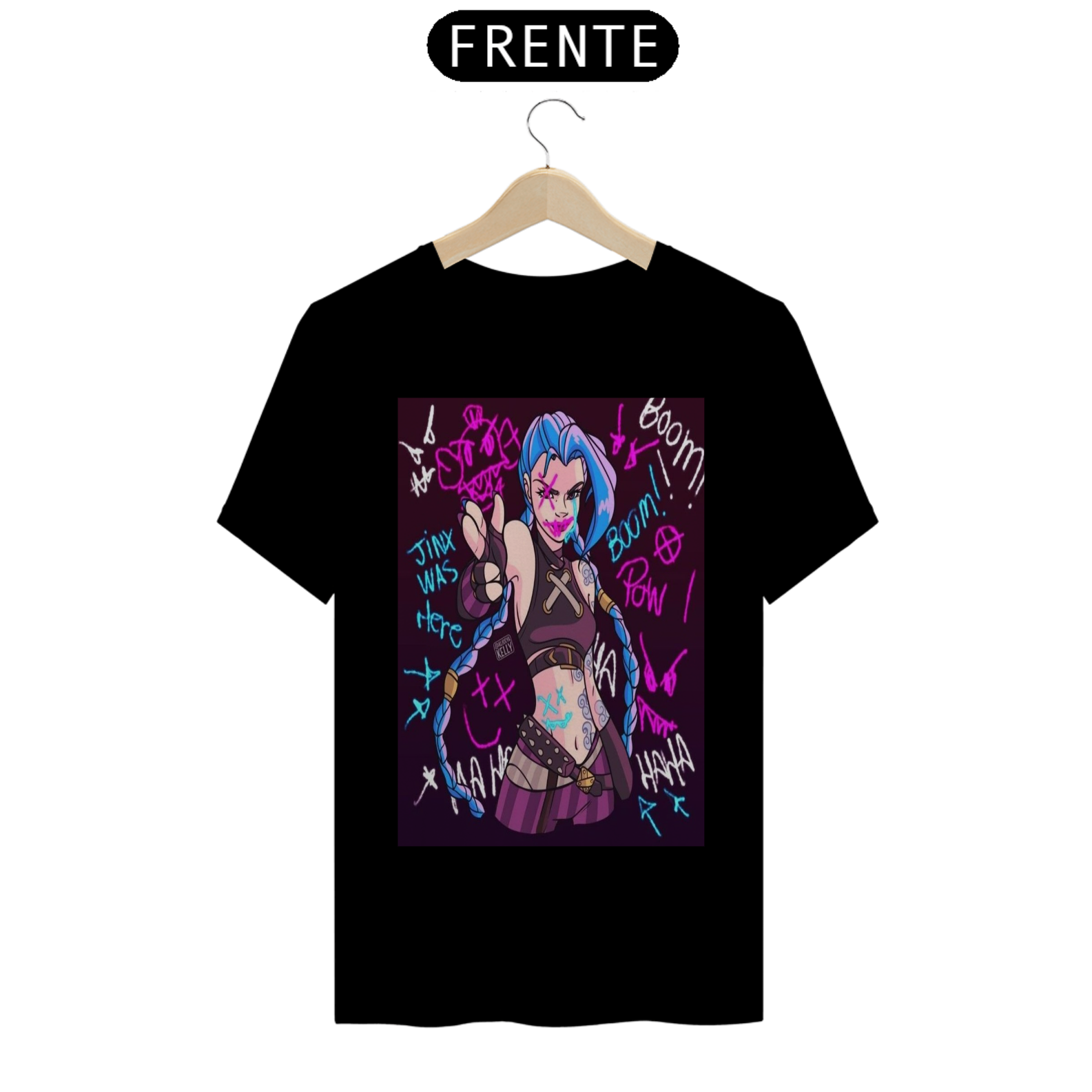 Nome do produto: Coleção de Camisetas League of Legends / Arcane - Jinx e Vi