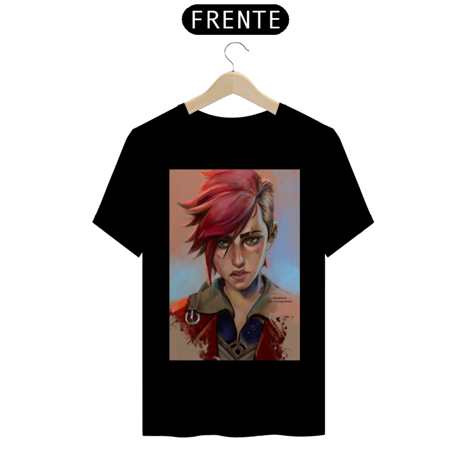 Nome do produto: Coleção de Camisetas League of Legends / Arcane - Jinx e Vi  