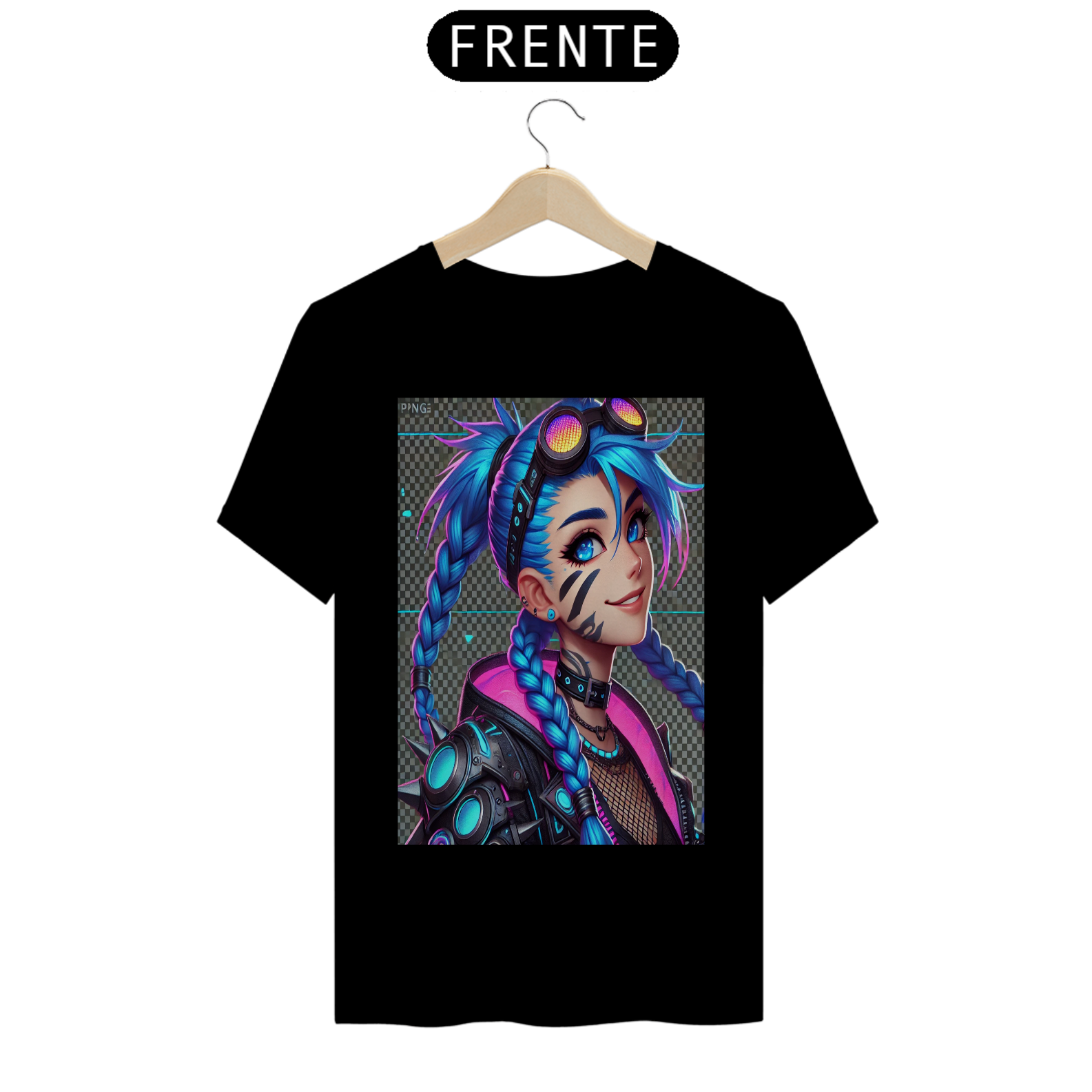 Nome do produto: Coleção de Camisetas League of Legends / Arcane - Jinx (Imagem exclusiva e Inspirada na Jinx)