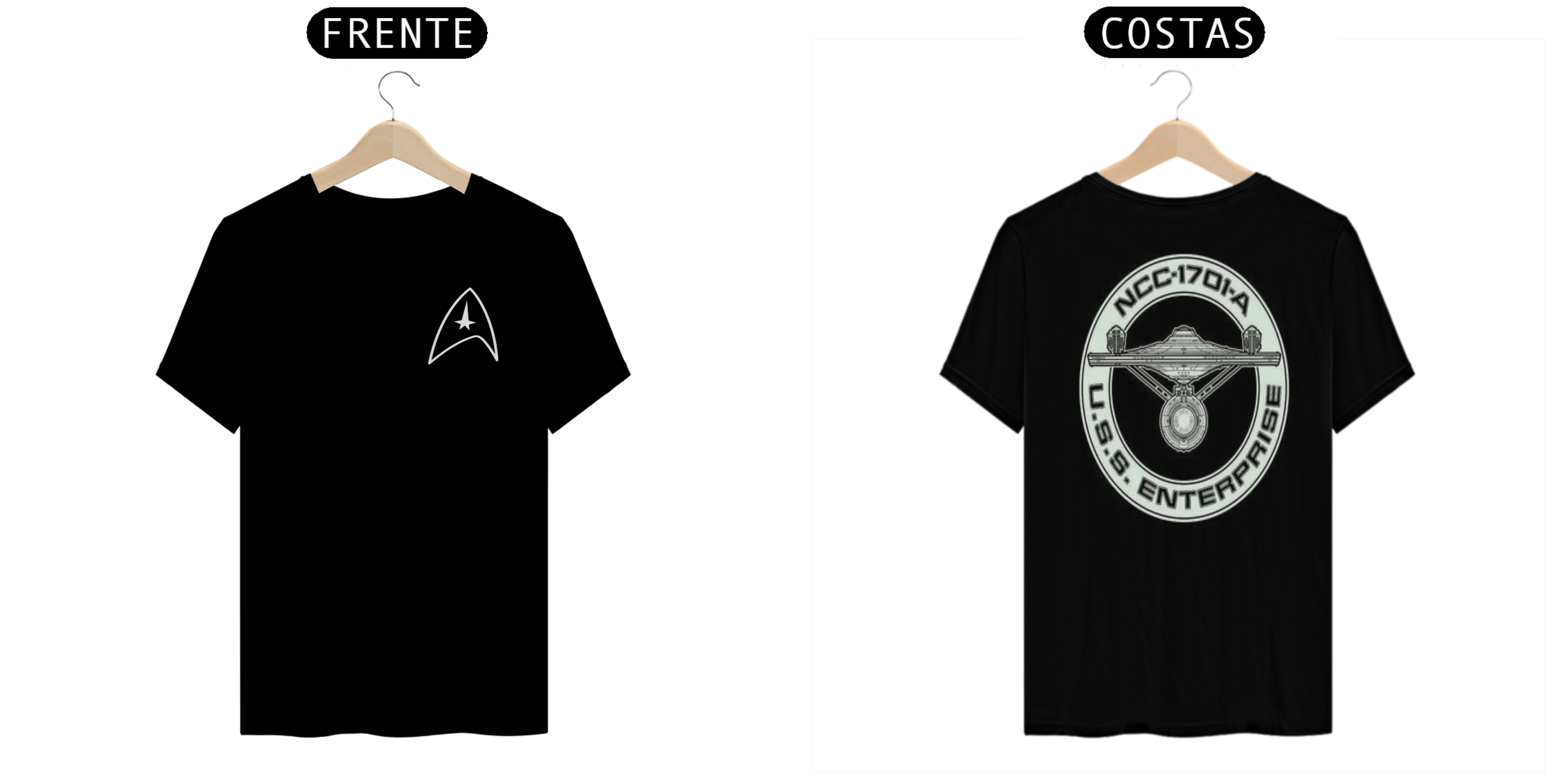 Nome do produto: Coleção de Camisetas Filmes e Séries - Star Trek - USS Enterprise NCC-1701- A