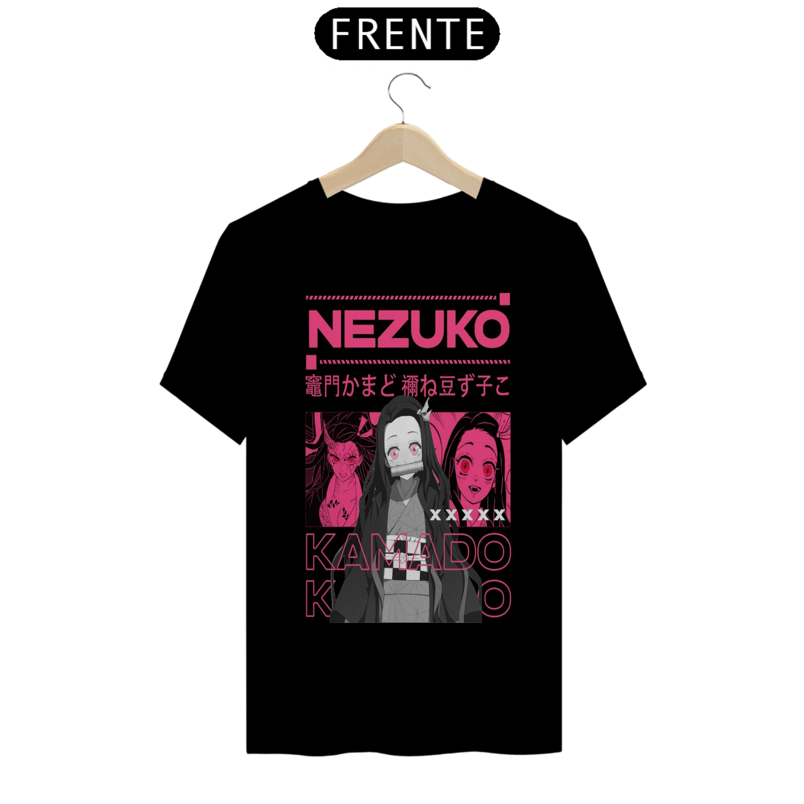 Nome do produto: CAMISETA COLEÇÃO KIMETSU NO YAIBA -  NEZUKO  2ª FORMA PRETA