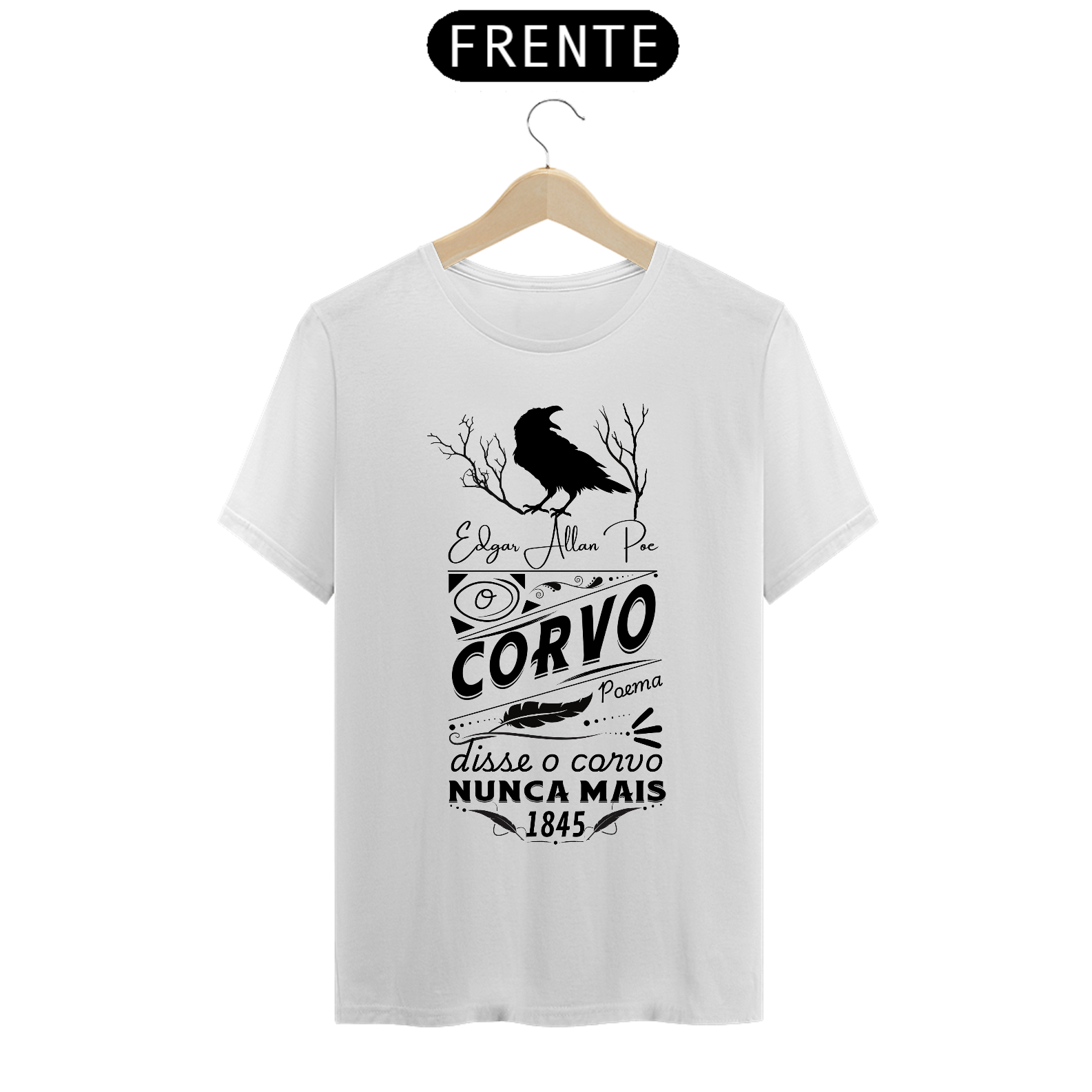 Nome do produto: Camiseta Edgar Allan Poe O Corvo