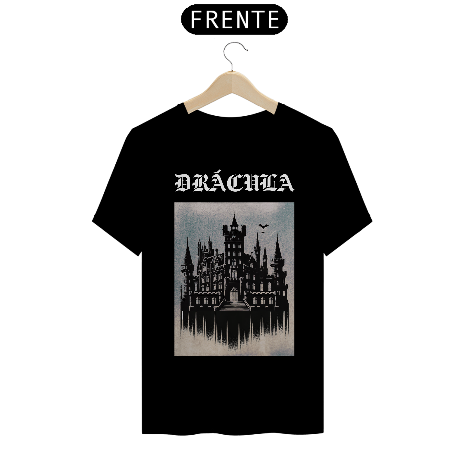 Nome do produto: Camiseta Drácula Preta