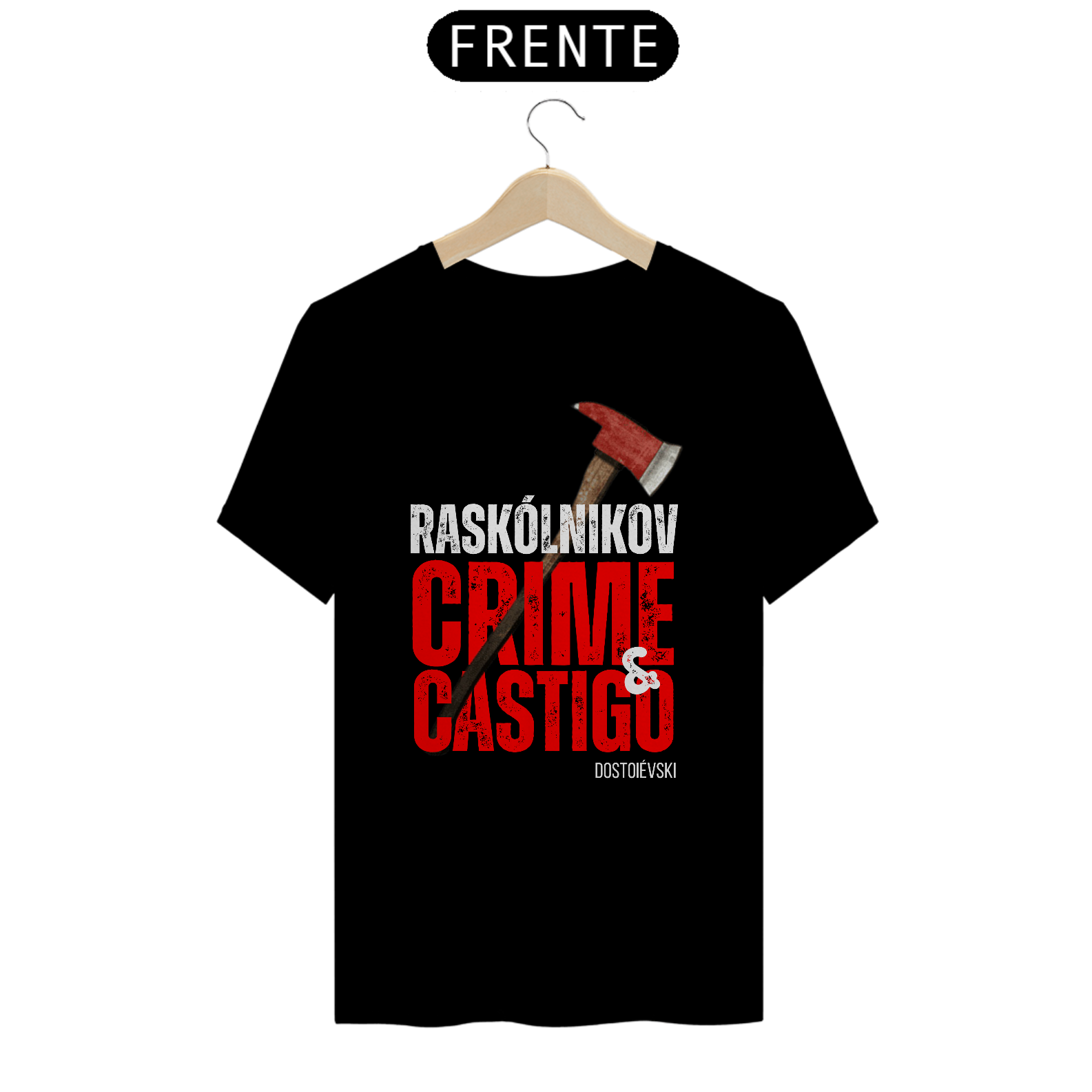 Nome do produto: Camiseta Dostoiévski Crime e Castigo