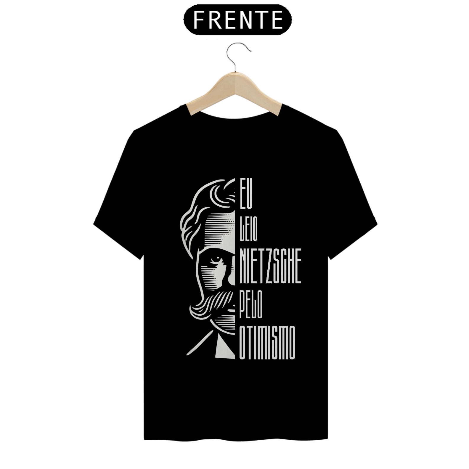 Nome do produto: Camiseta Nietzsche Eu Leio Nietzsche Pelo Otimismo