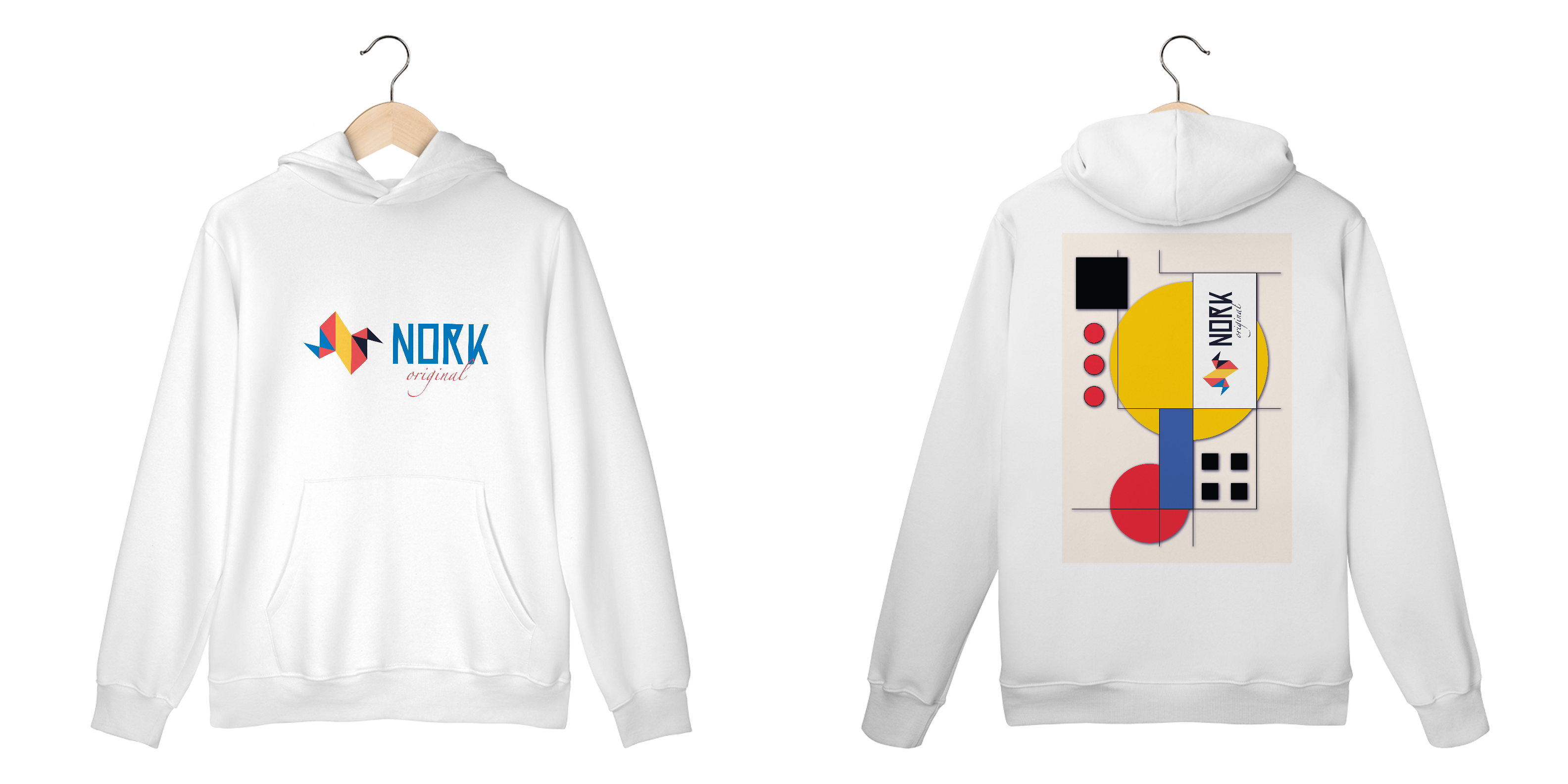 Nome do produto: Casaco Moletom Canguru Nork Original Bauhaus Geometric Design