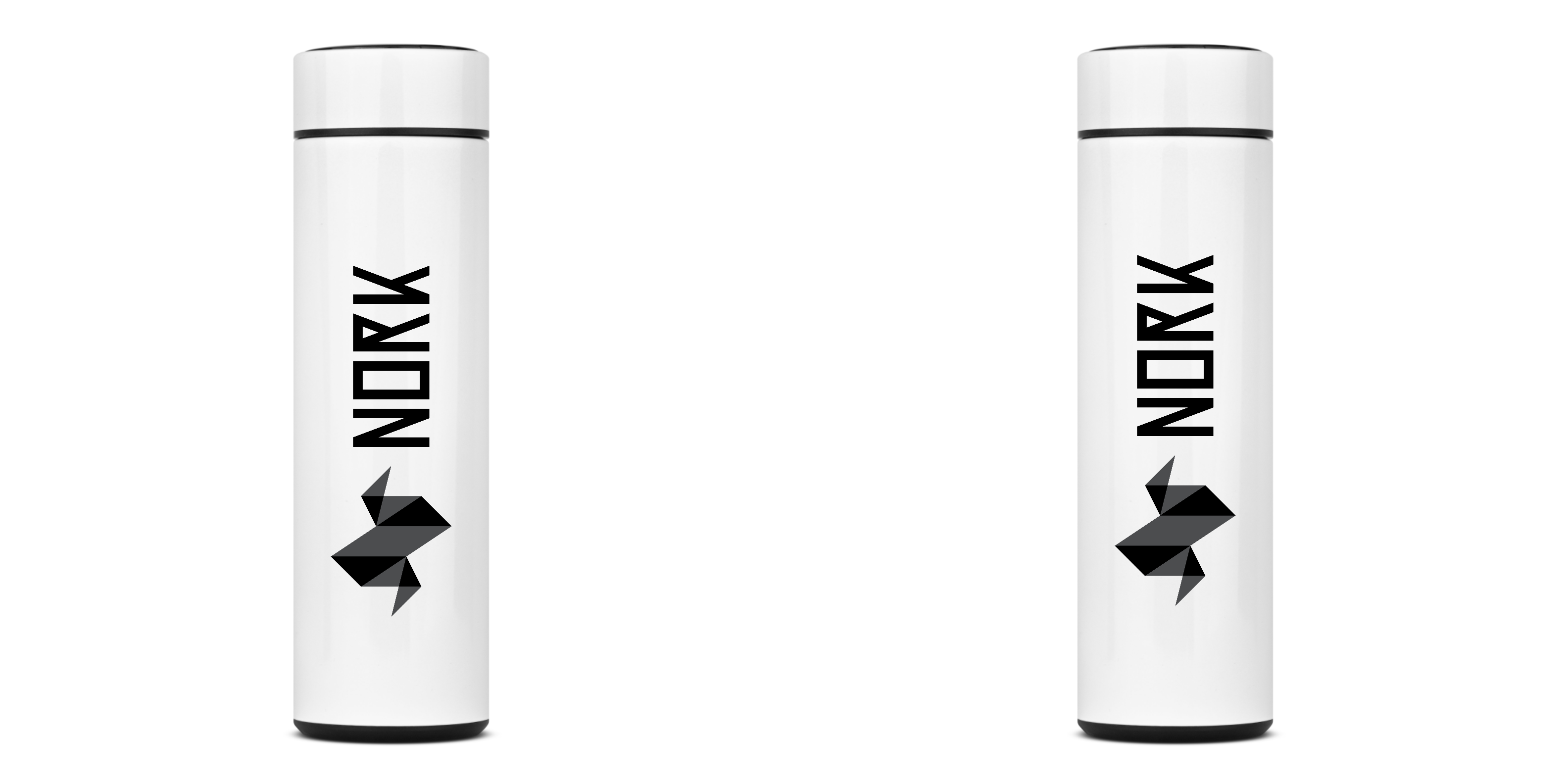 Nome do produto: Garrafa Térmica Nork Logo Preta - 400ml