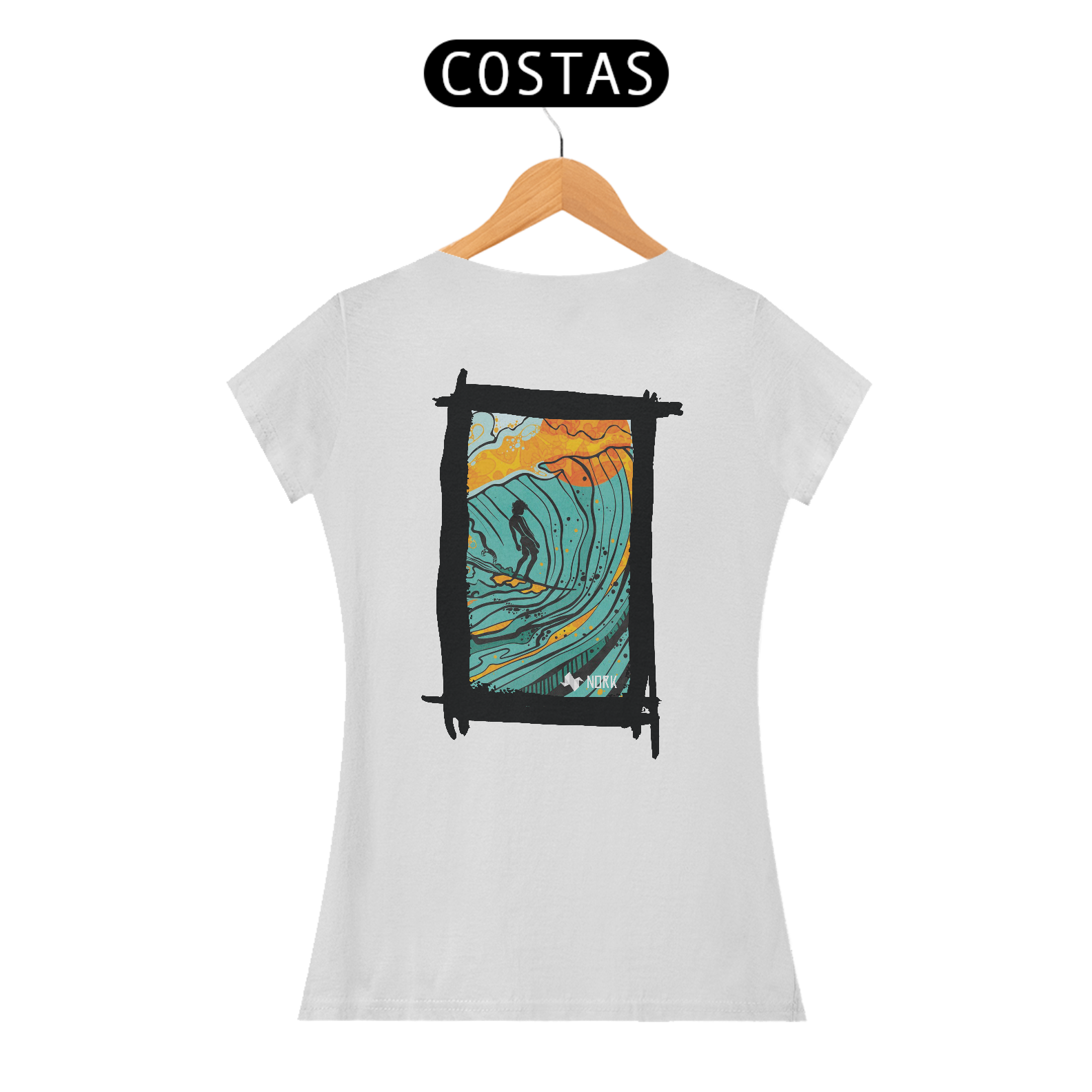 Nome do produto: Camisa Nork Surf Endless Wave Baby Look Quality