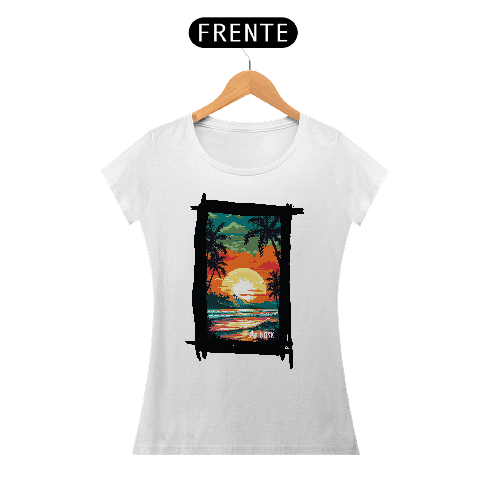 Nome do produto: Camisa Nork Surf Tropical Horizon Baby Look Quality