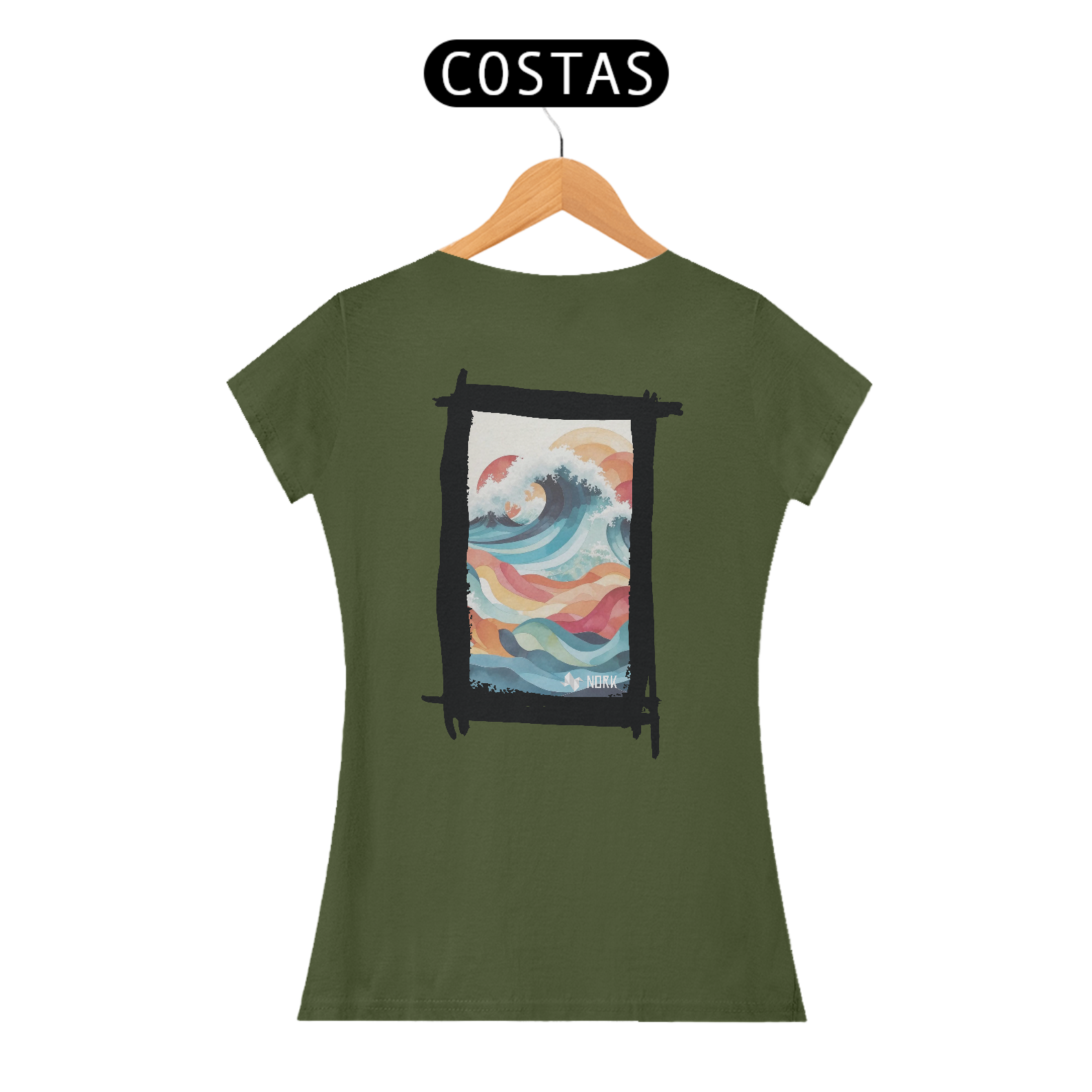 Nome do produto: Camisa Nork Surf Ocean Harmony Baby Look Quality